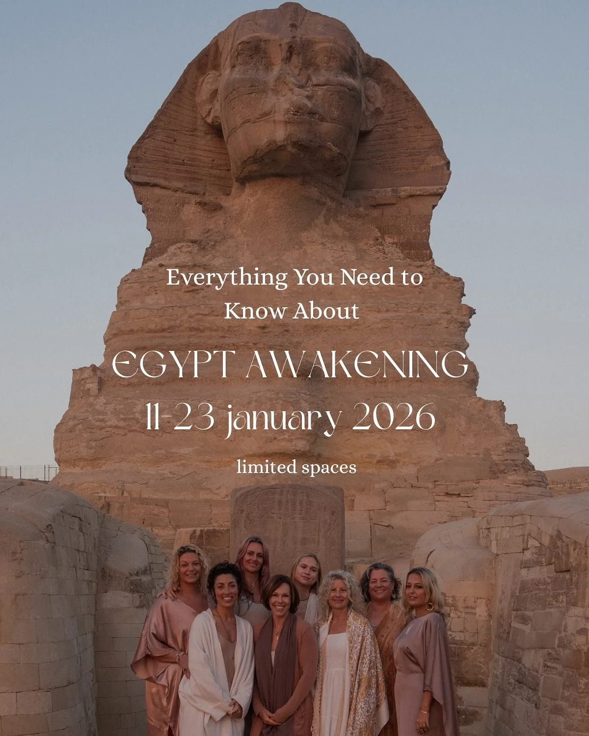 are you joining us in Egypt next year Beloved? Jan 11 marks the beginning of the rest of your life. 

Come and experience the magic and transformation that Egypt holds for you. 

All the details are found via Link in Bio - or drop me a DM ✨