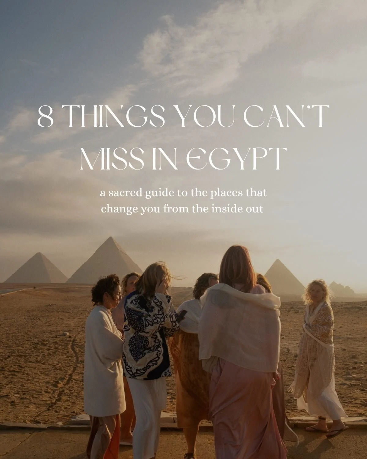Some of the must-see sacred experiences in Egypt that we visit during pilgrimage. 

Egypt changes you in ways you can&rsquo;t plan for.
It opens what&rsquo;s been closed, awakens what&rsquo;s been sleeping, and reconnects you with the parts of your f