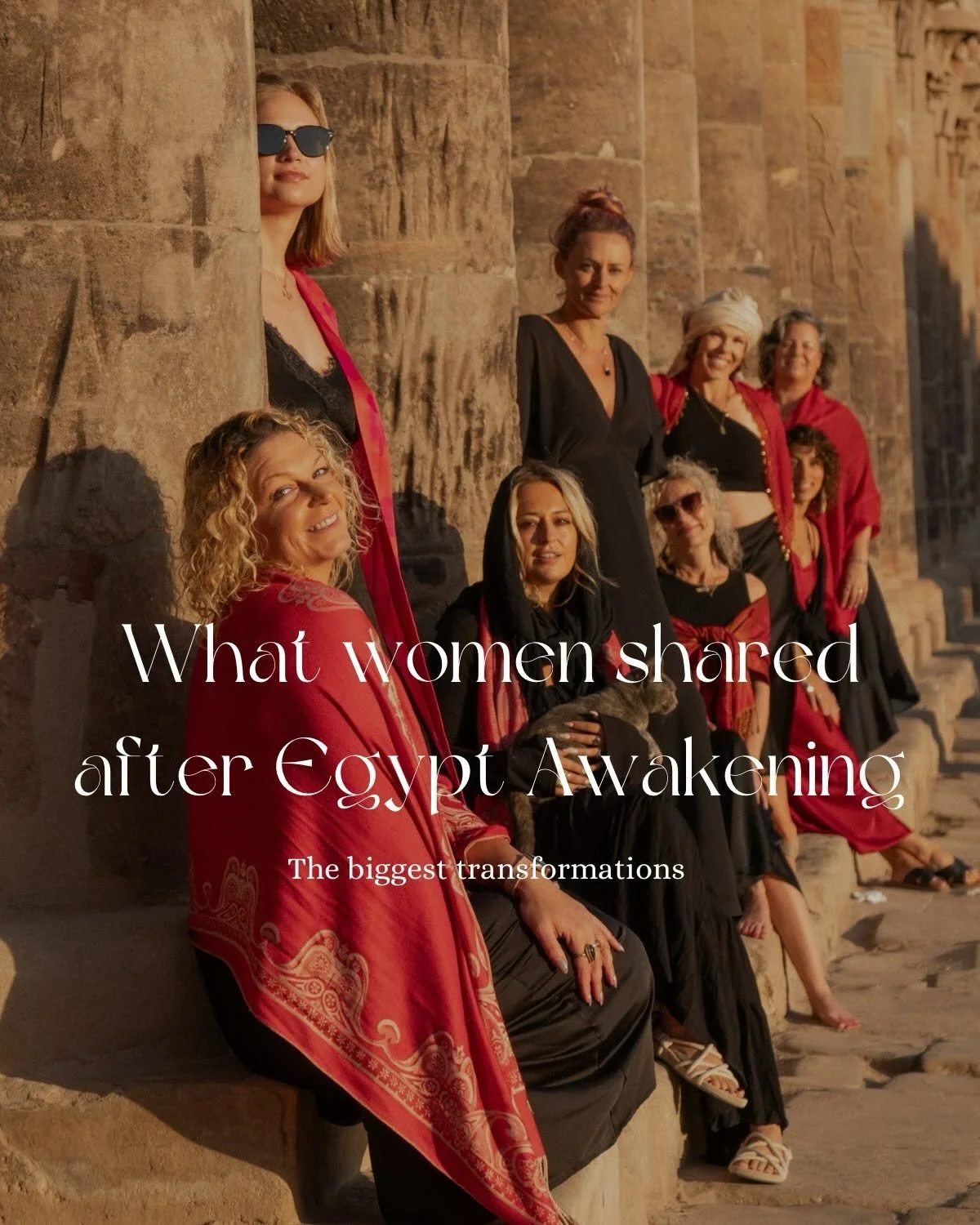 These are real words from women who walked the temples, softened, released and remembered who they are. Not promises, just lived experience and honest transformation. Egypt doesn&rsquo;t fix you, it meets you, holds you and reflects the parts of you 