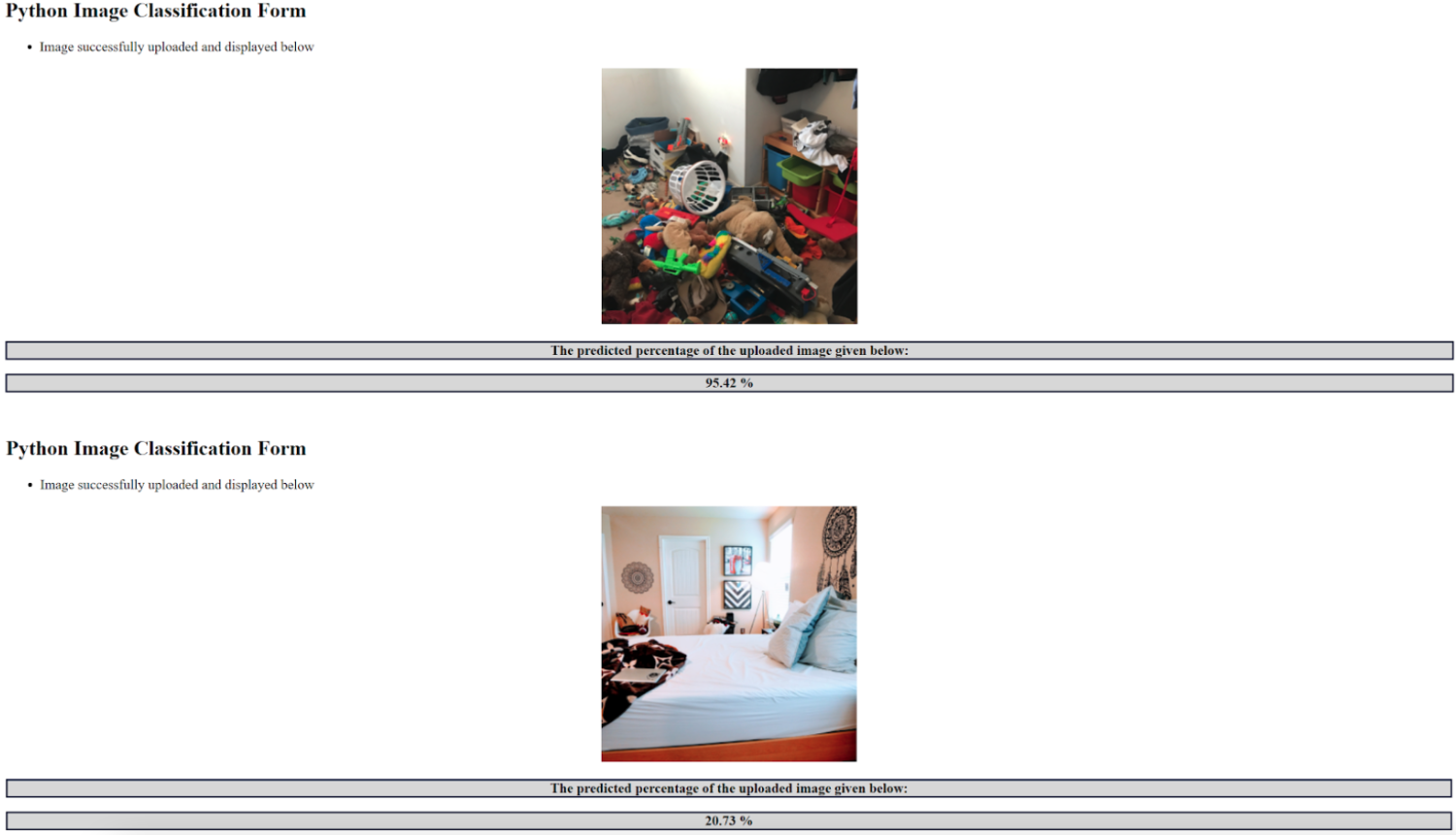 Patent pending - Cleaning Price of a Room Using the Messiness Quotient Determined By an ML Algorithm