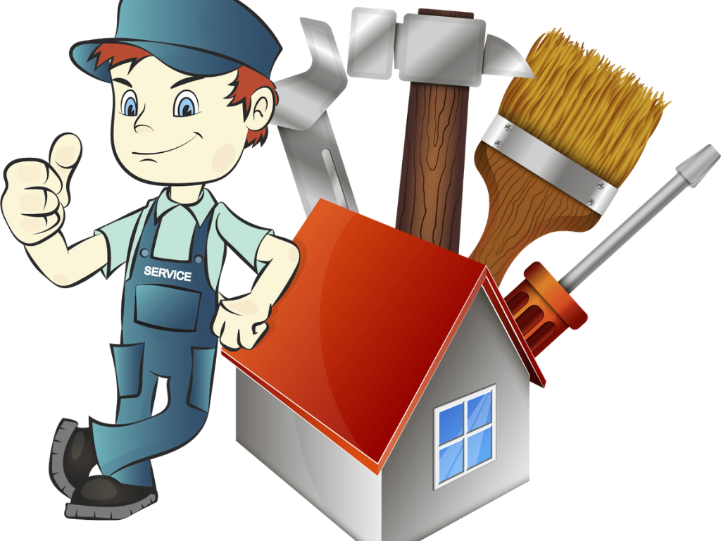 Handyman doing home repairs