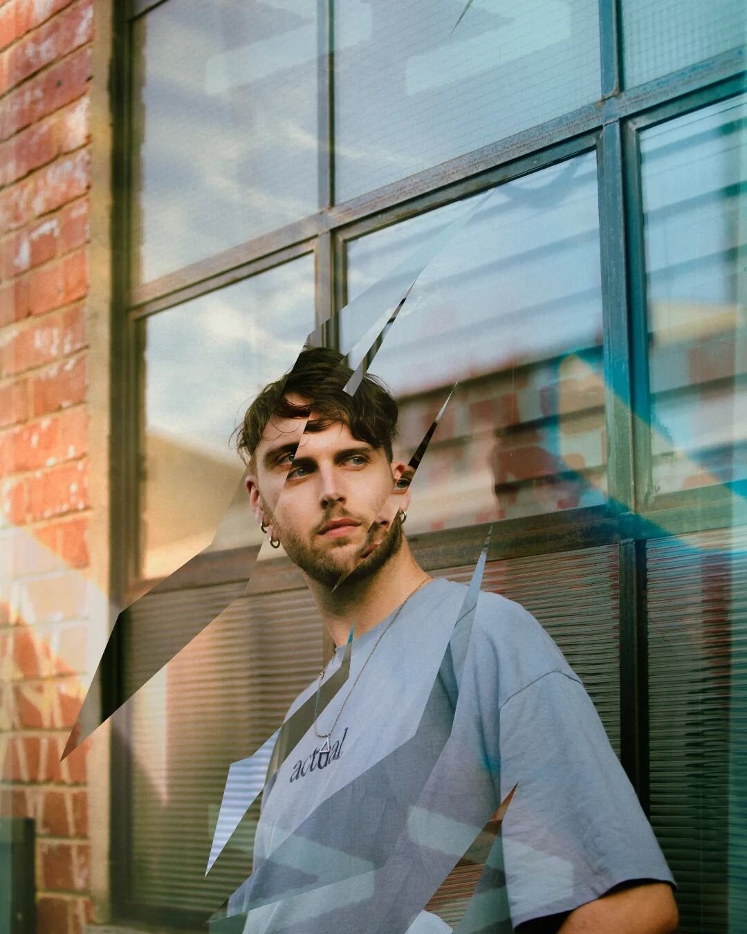 Geometric glitchy press shots for @charlesolivermusic