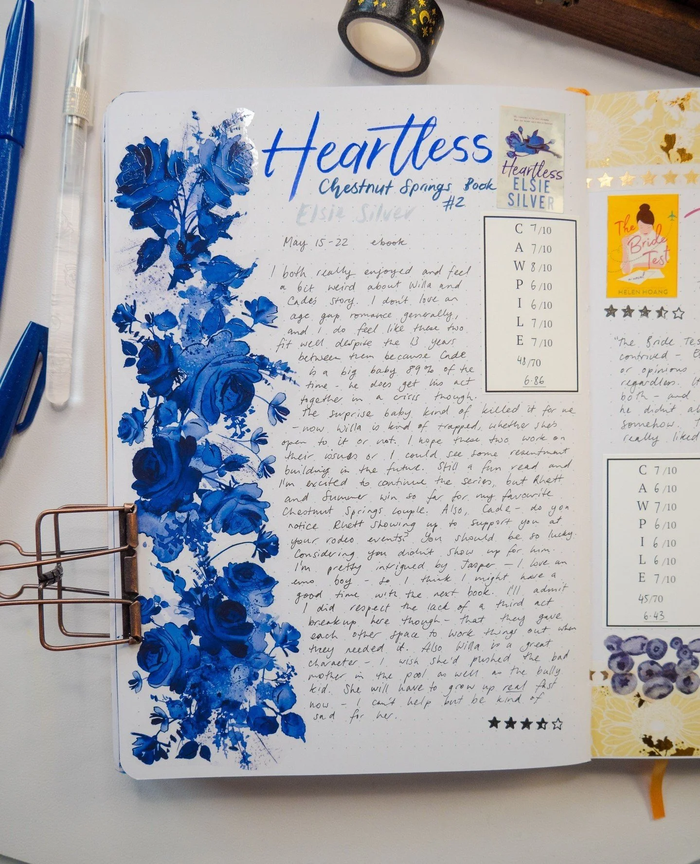 Books I read in May part 1! Spoilers in the photos, so don't read my pages if you're avoiding that, but I'll pop some mini reviews below too.⁠
⁠
 It was a month of average reads for me but that's better than a bunch of books I didn't enjoy! ⁠
⁠
1. He