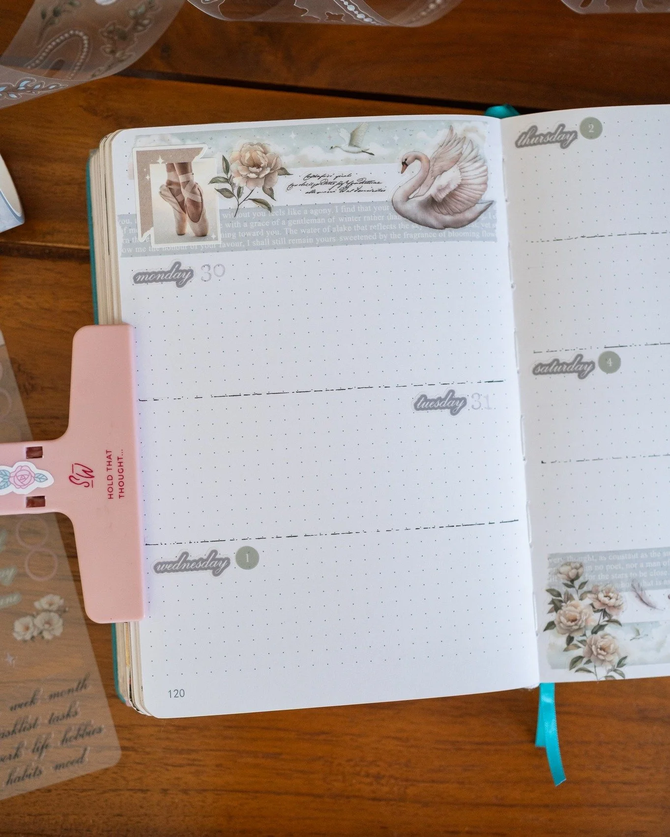 I have some go-to weekly layouts that ALWAYS look great - and these are four of them, in the April Mystery Journal pages! Which one is your go-to? These are all in an A5 journal, so zoom and and count those dots or spaces if you'd like to try them ou