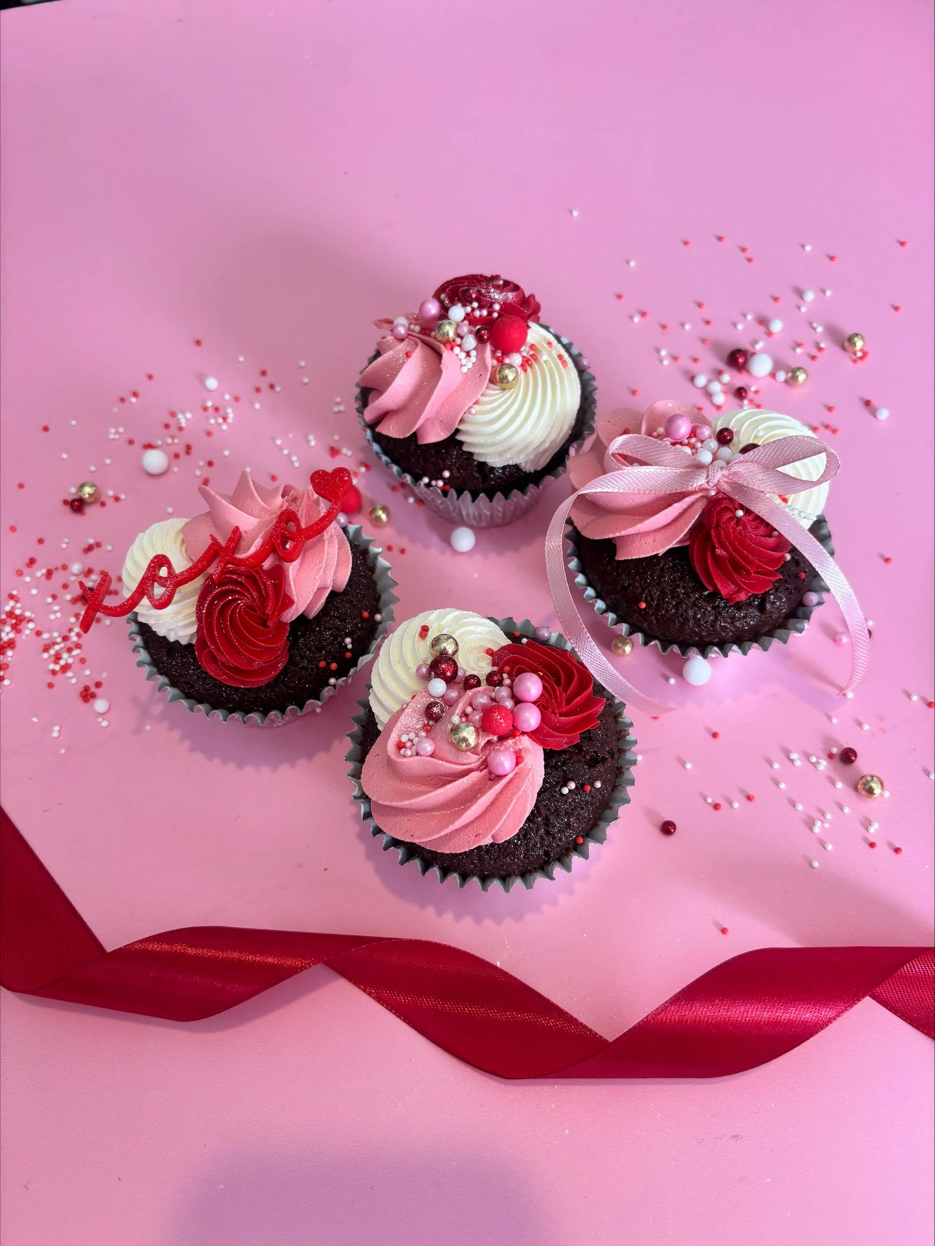 Valentine's Day 4 Cupcakes - Pre-Order