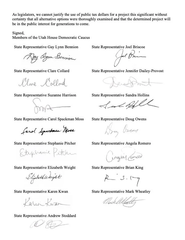 Utah House Minority Caucus LCC FEIS statement