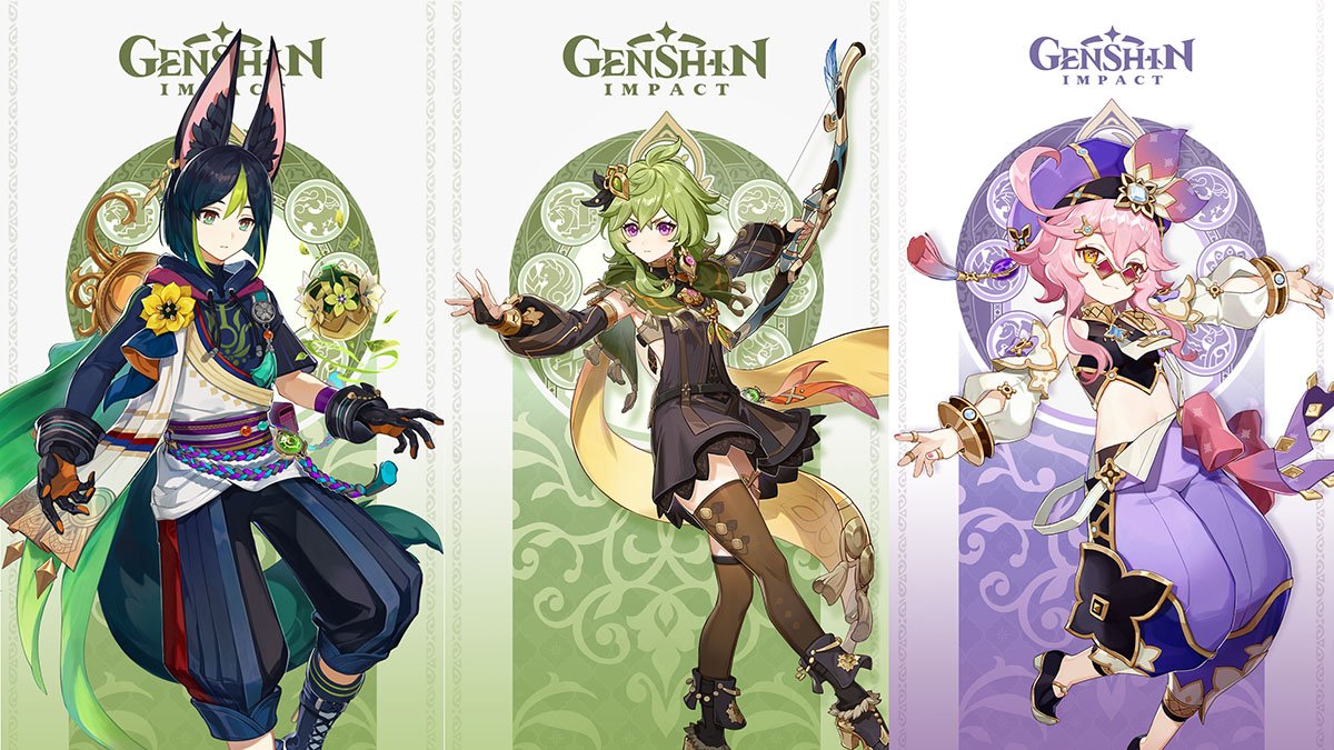 Tighnari, Collei, and Dori are formally announced for Genshin Impact 3.0.