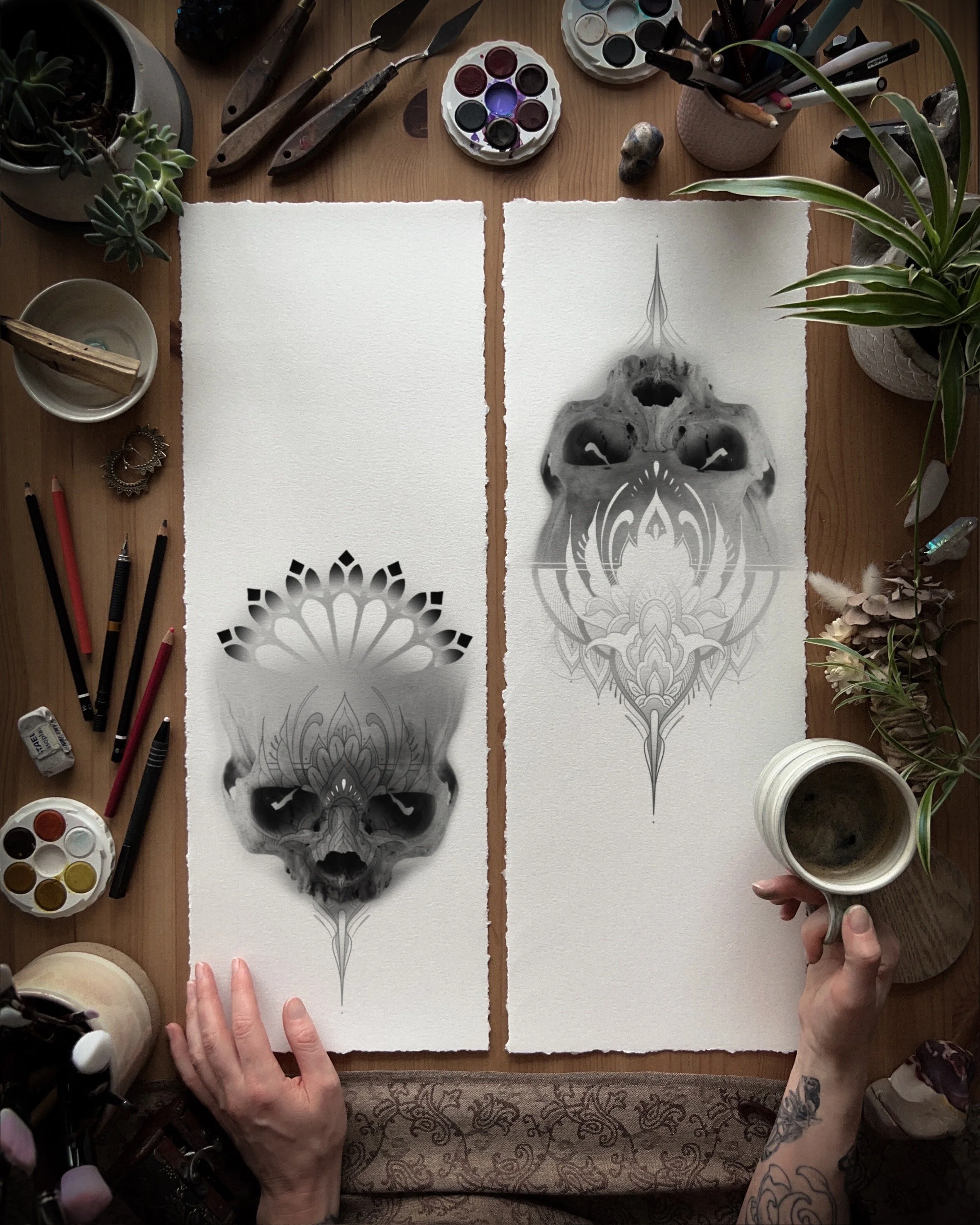 Ornamental Skulls Duo