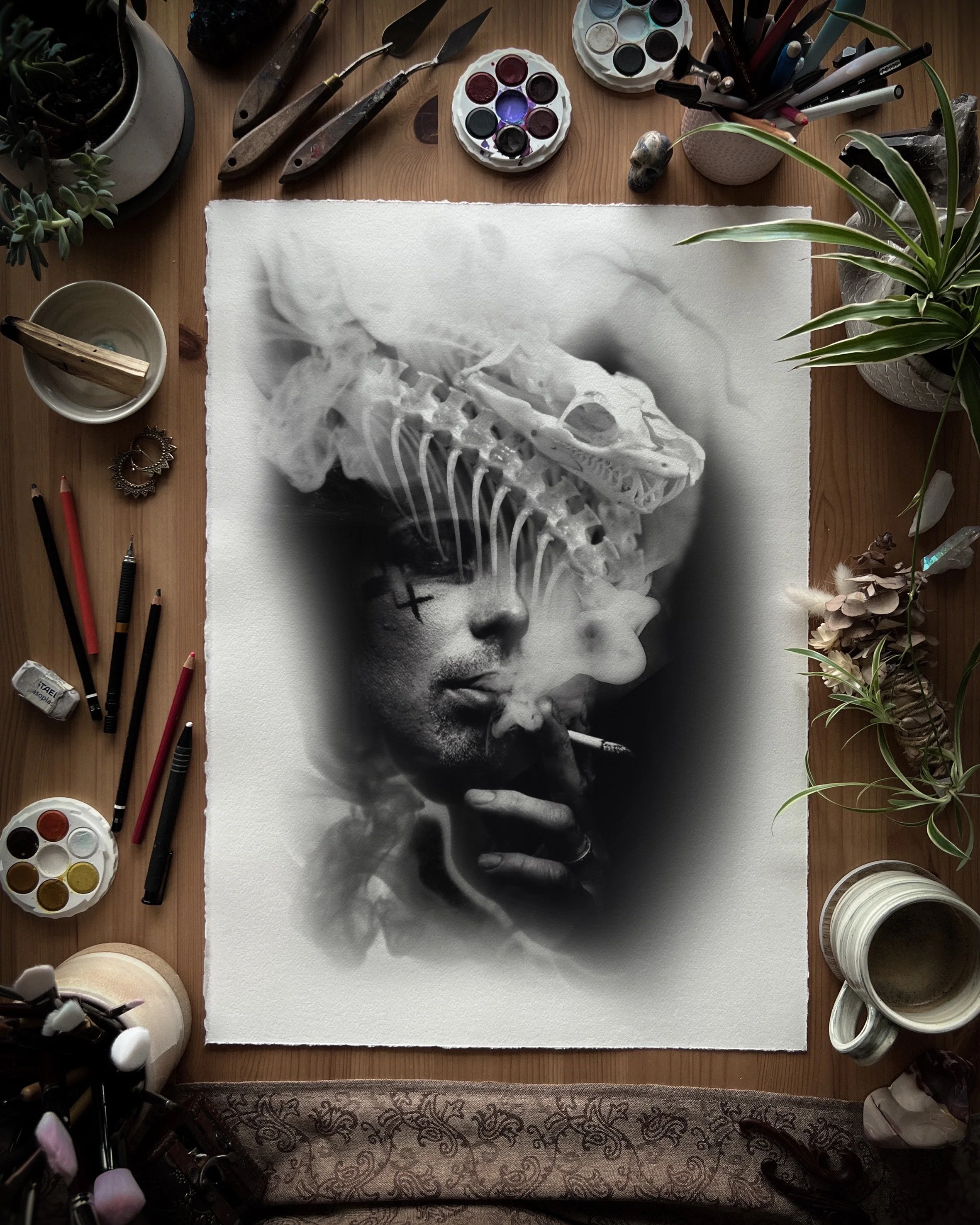 Smoking Serpent Skeleton