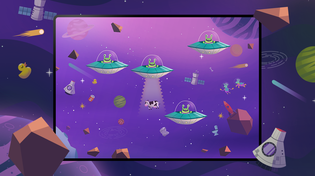 Sustained Attention: Set all the cows free from those cheeky aliens.