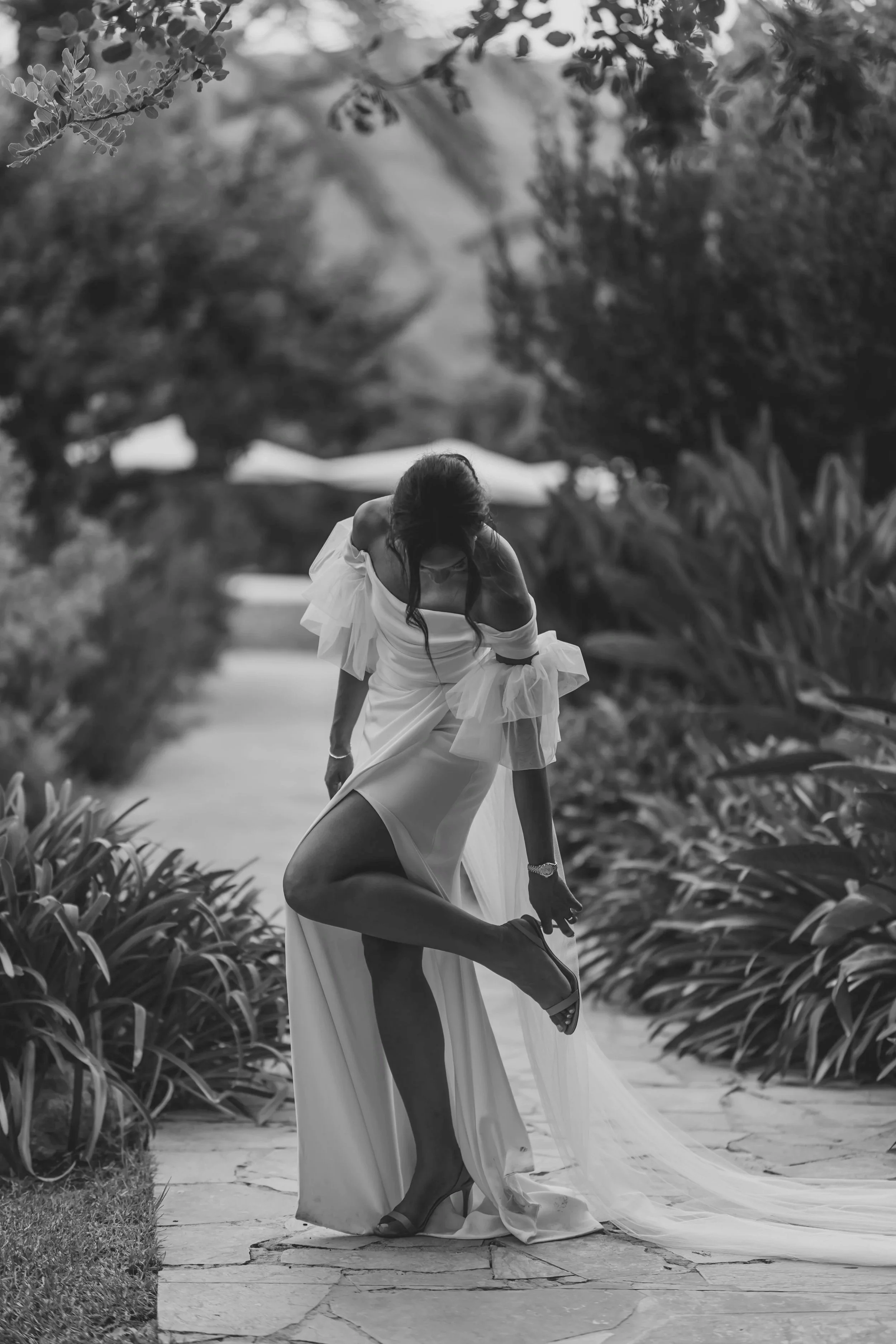 Ibiza wedding photographer elegant bride destination wedding at Can Gall Ibiza