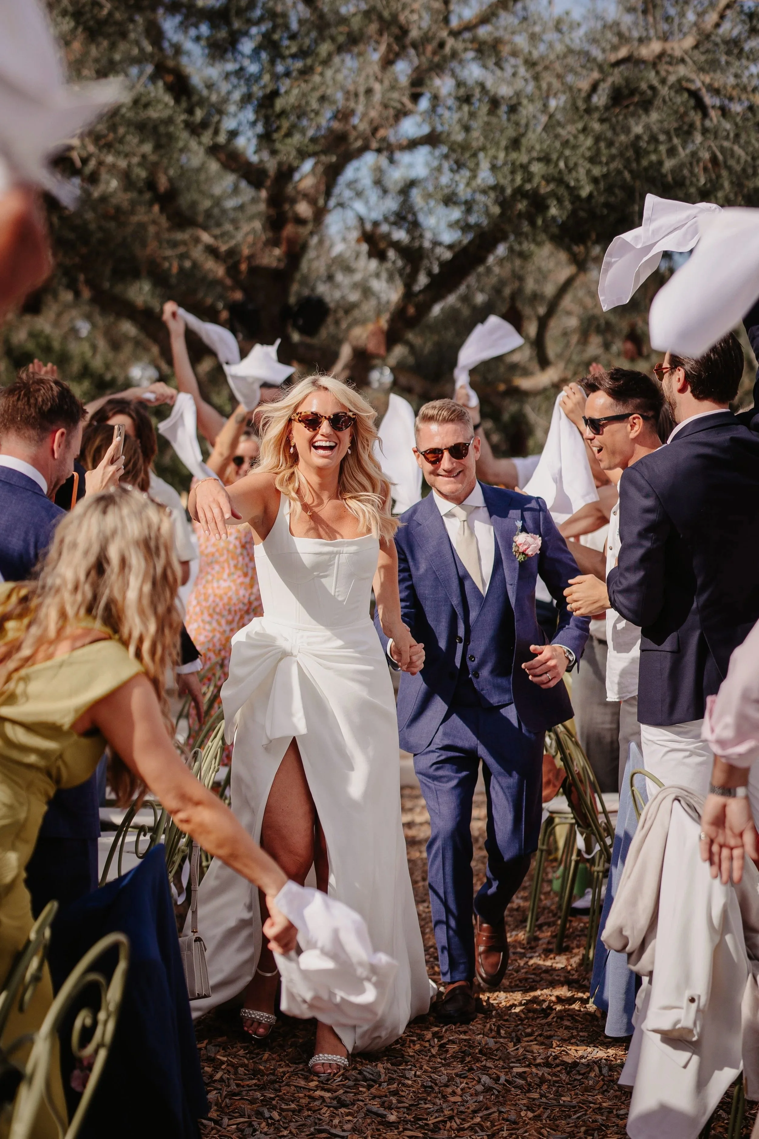 Ibiza wedding photographer couple fun dinner entrance photography at Can Domingo Ibiza