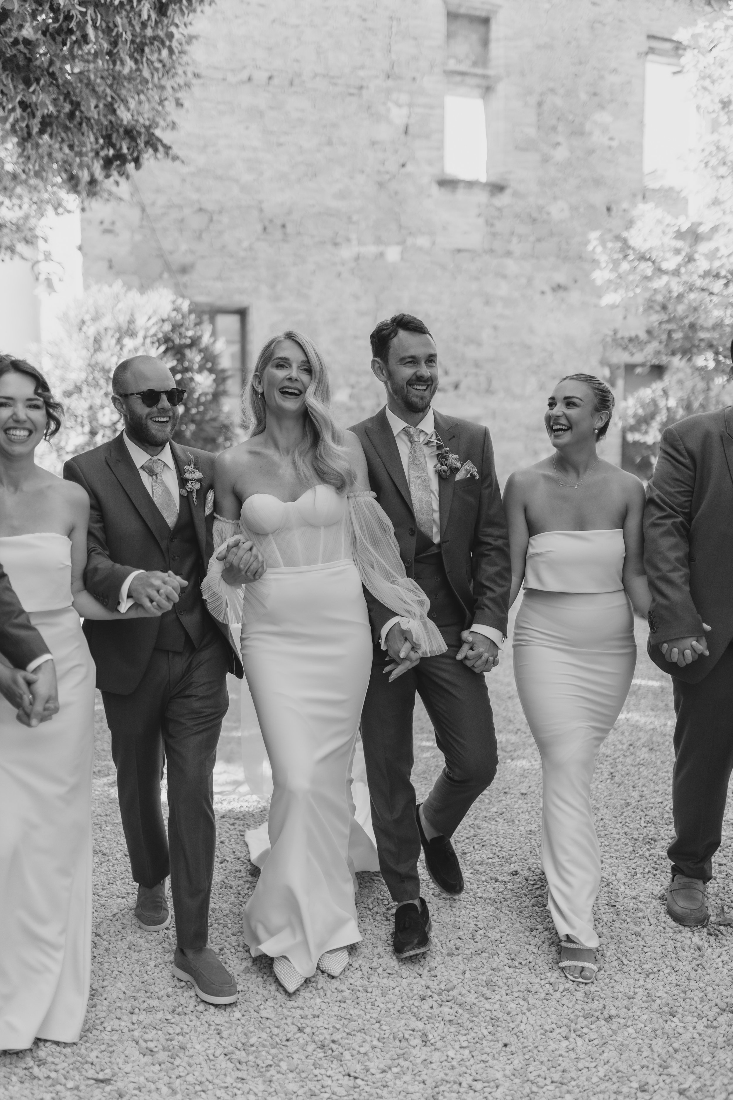 Fun and relaxed wedding party photography at Blanche Fleur in Provence France