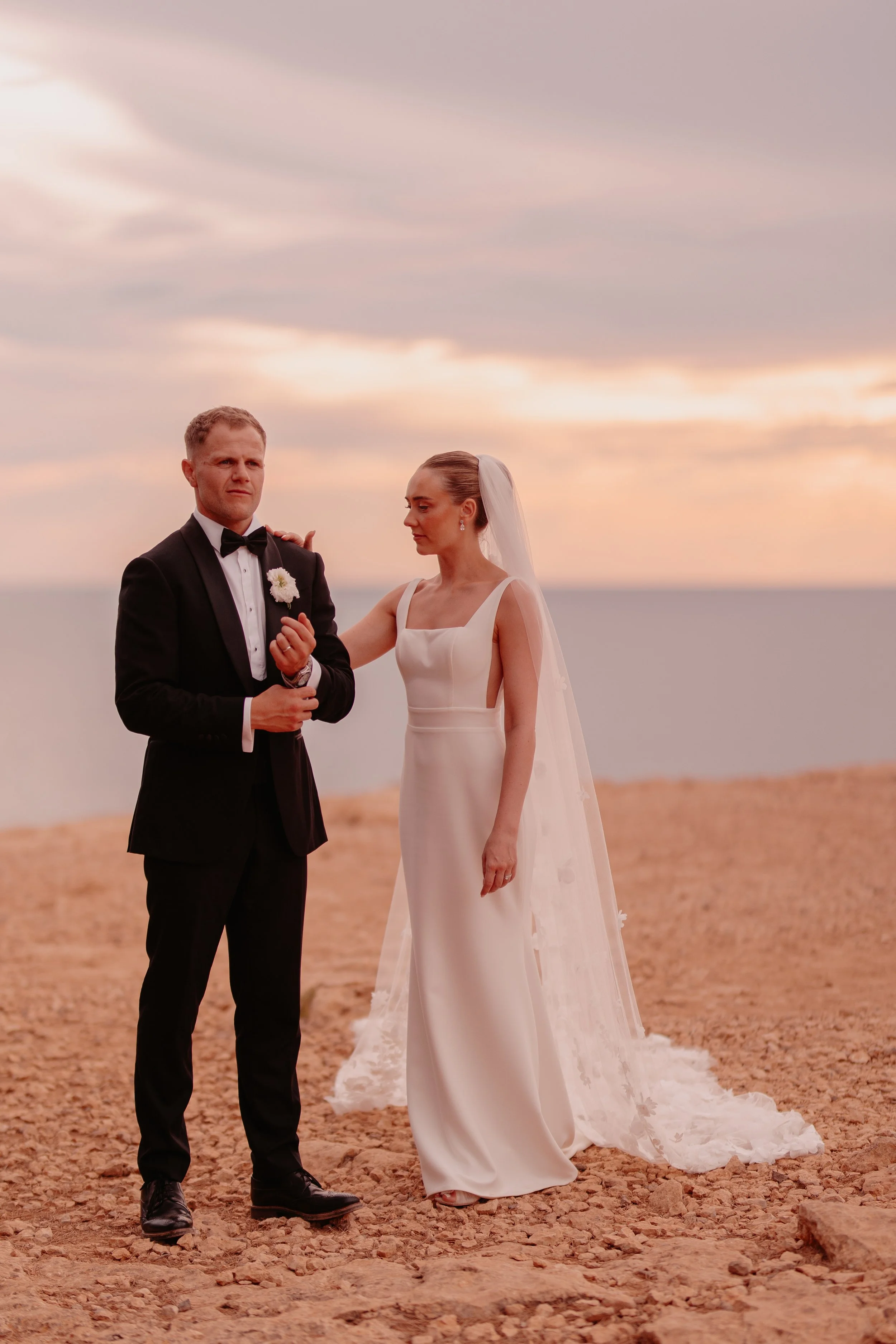 Ibiza wedding photographer couple portrait photography at Es Vedra Ibiza