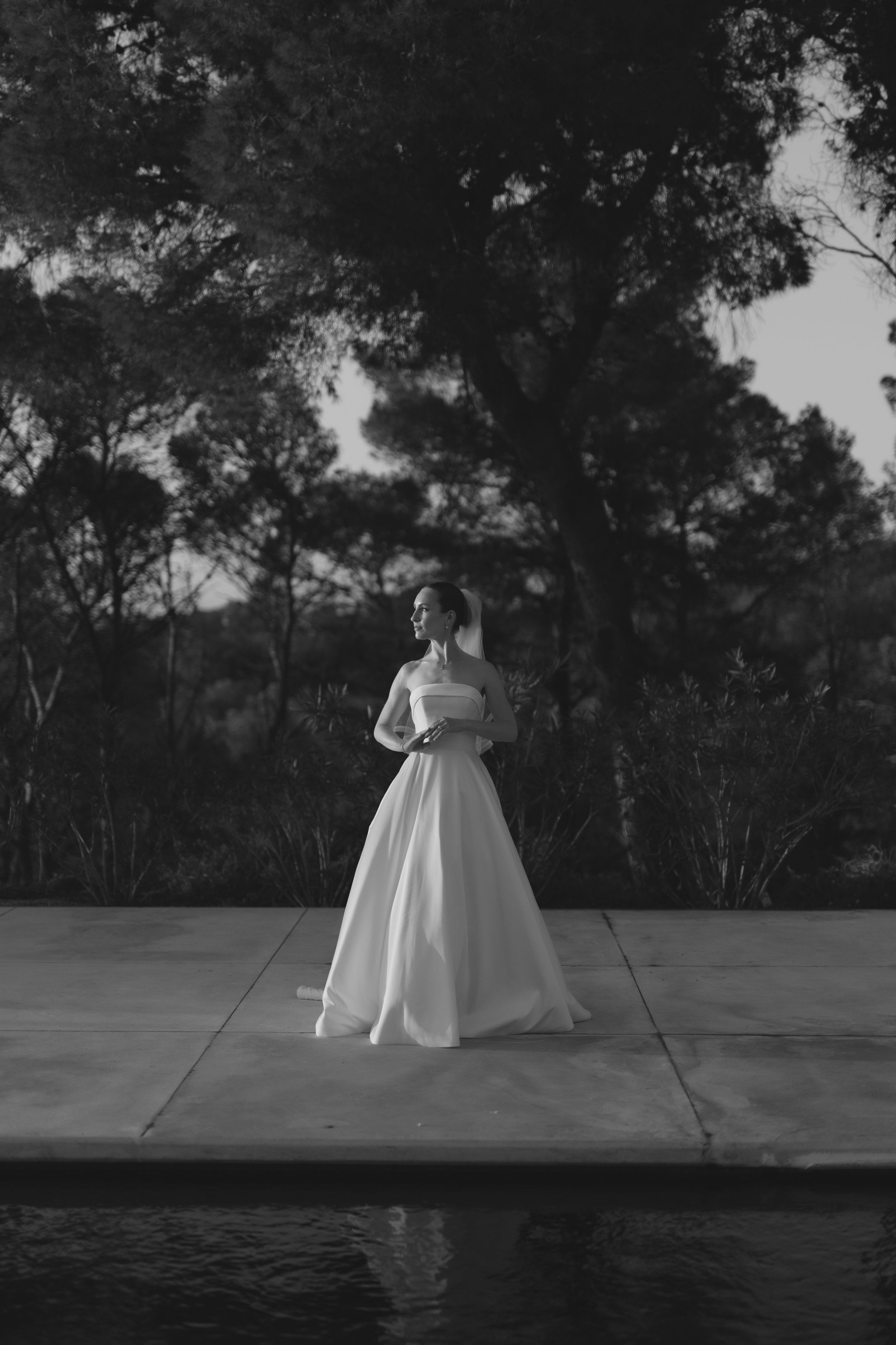 Ibiza wedding photographer bride sunset portrait at luxury villa wedding in ibiza