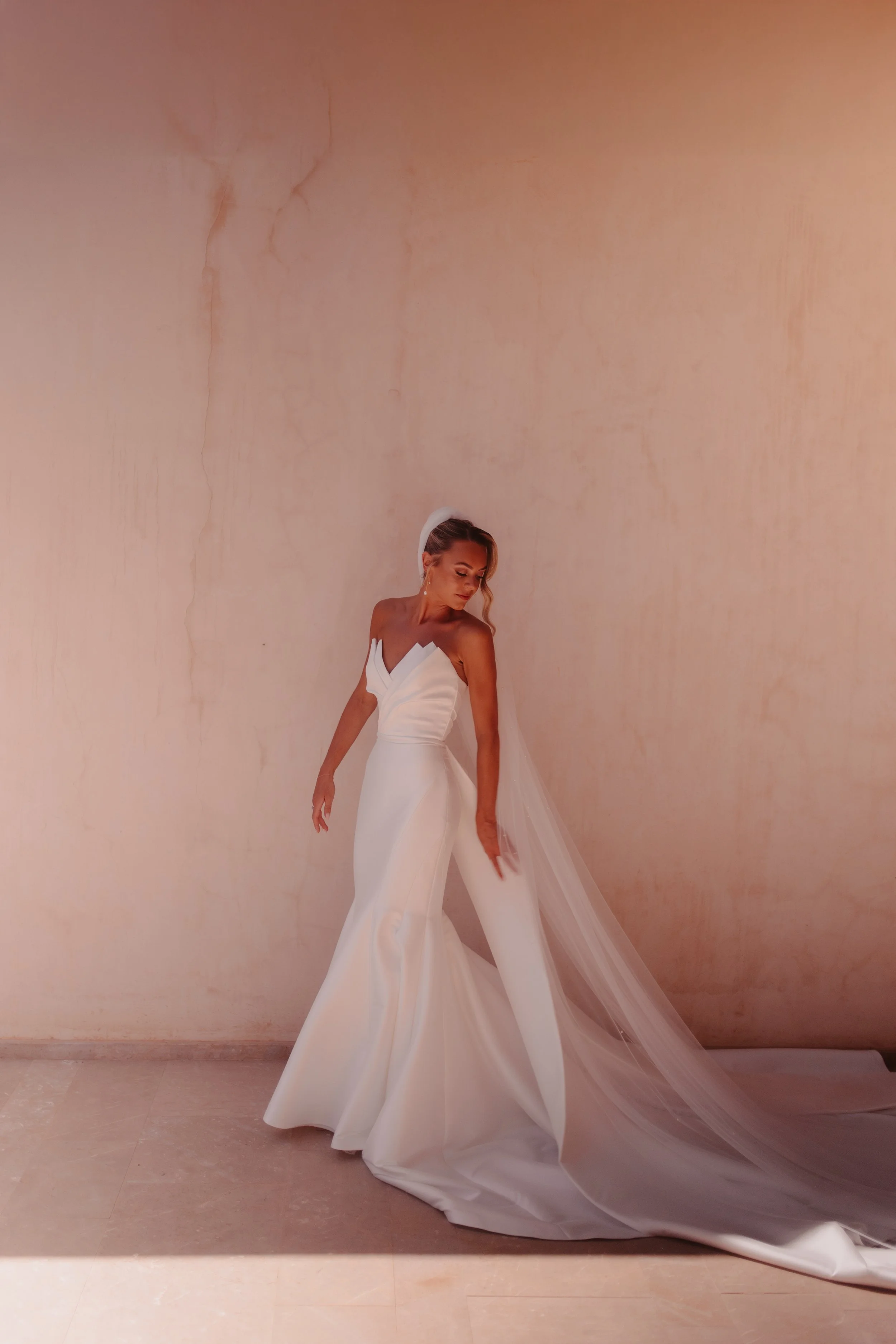 Ibiza wedding photographer elegant bride portrait wedding at Hotel Xereca ibiza 