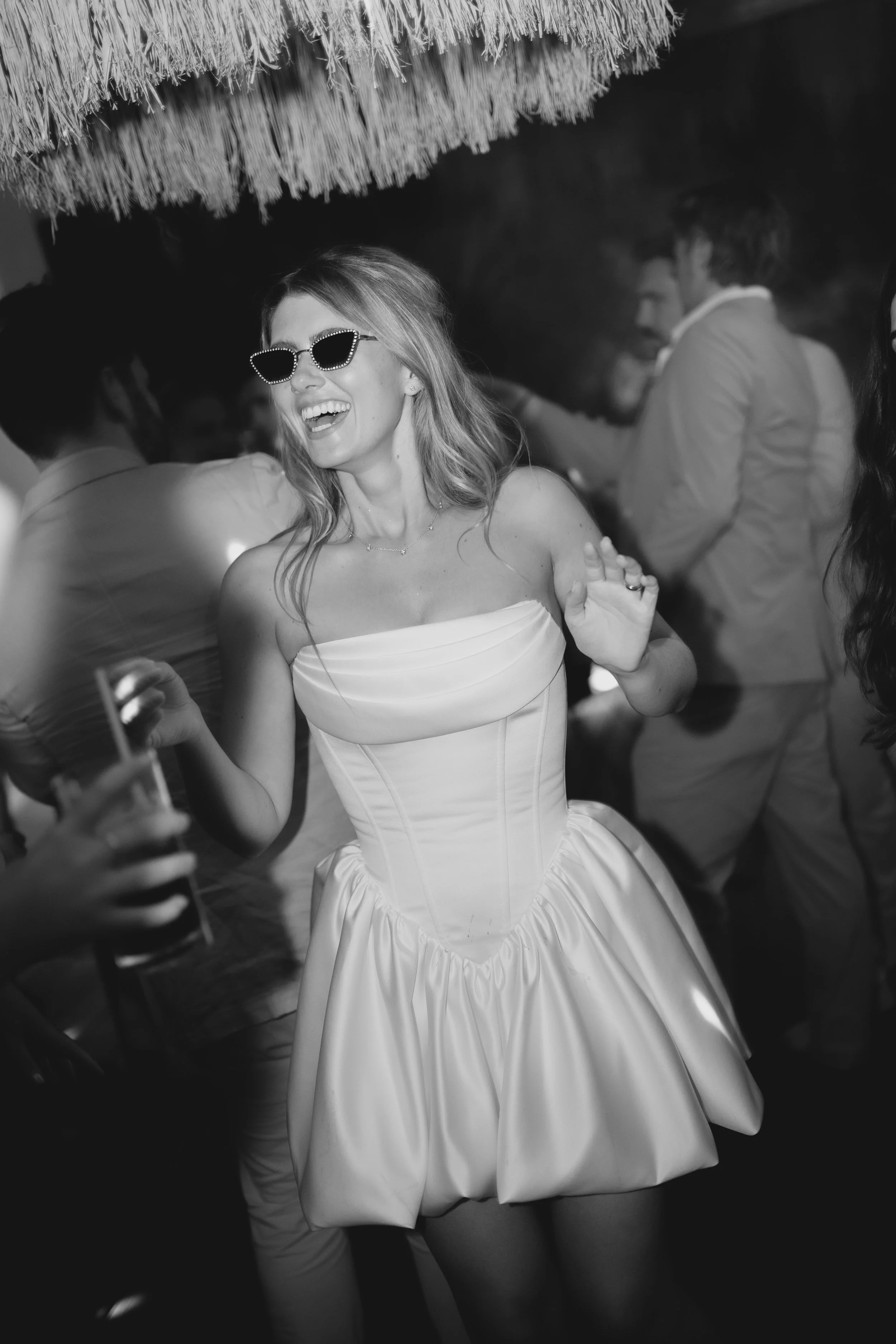 Ibiza wedding photographer Pure House wedding bride on the dance floor