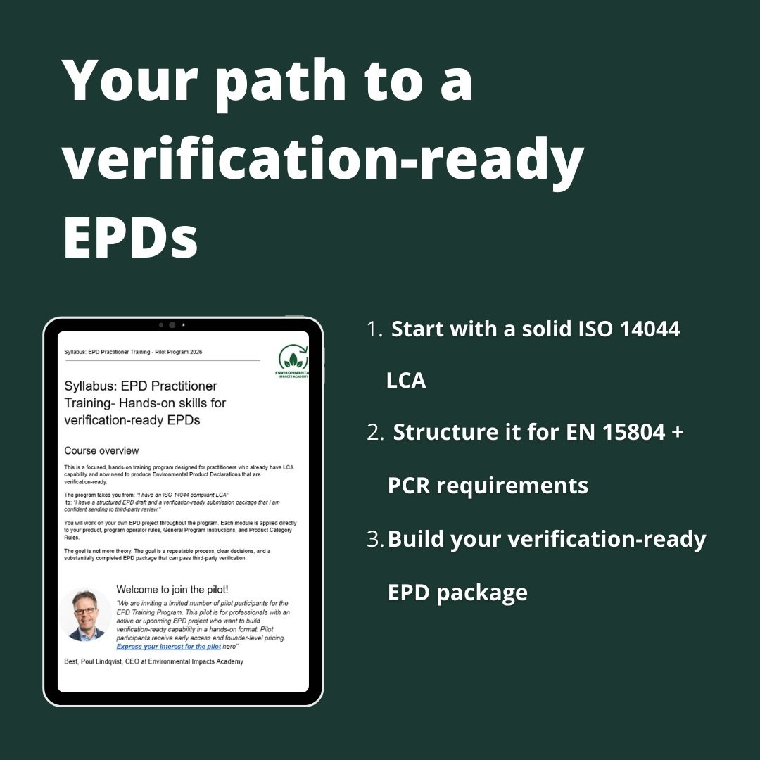 EPD Practitioner Training — Environmental Impacts Academy