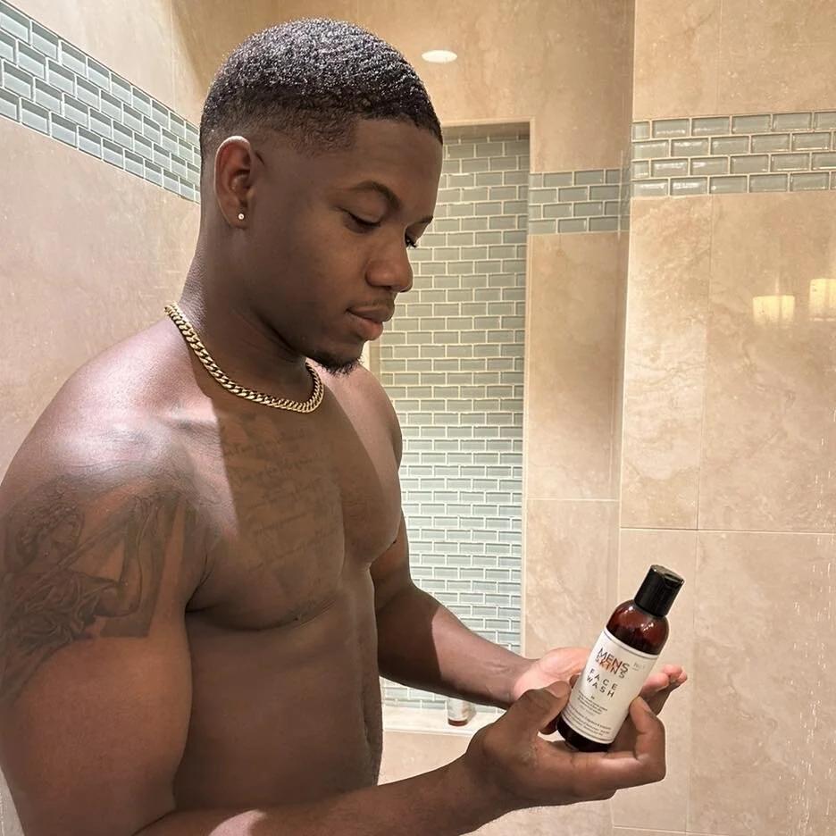 Our Mens Skins face wash uses &lsquo;soap bark extract&rsquo; instead of artificial SLF&rsquo;s. For a deep cleanse you will love , awesome for a good shave prep . We also never add any fragrance . We use Aloe in this product which not only helps wit