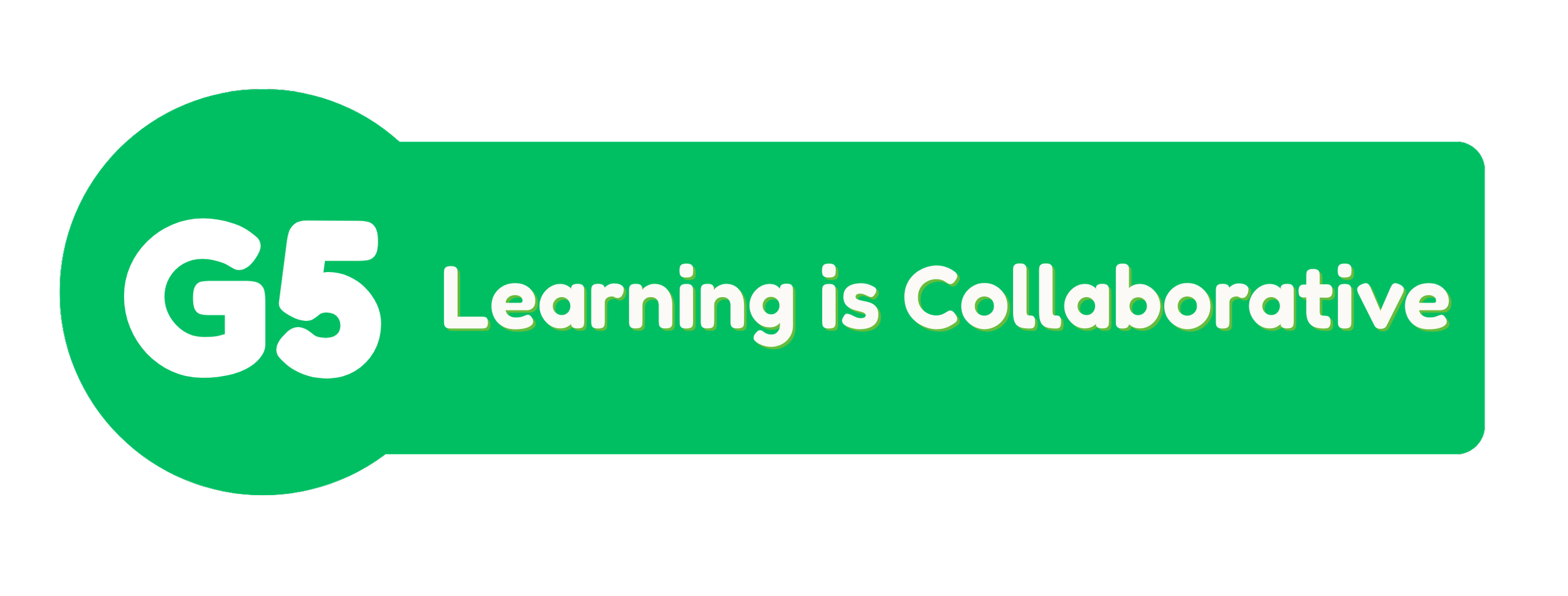 G5 logo with the slogan "Learning is Collaborative" in green and white text.