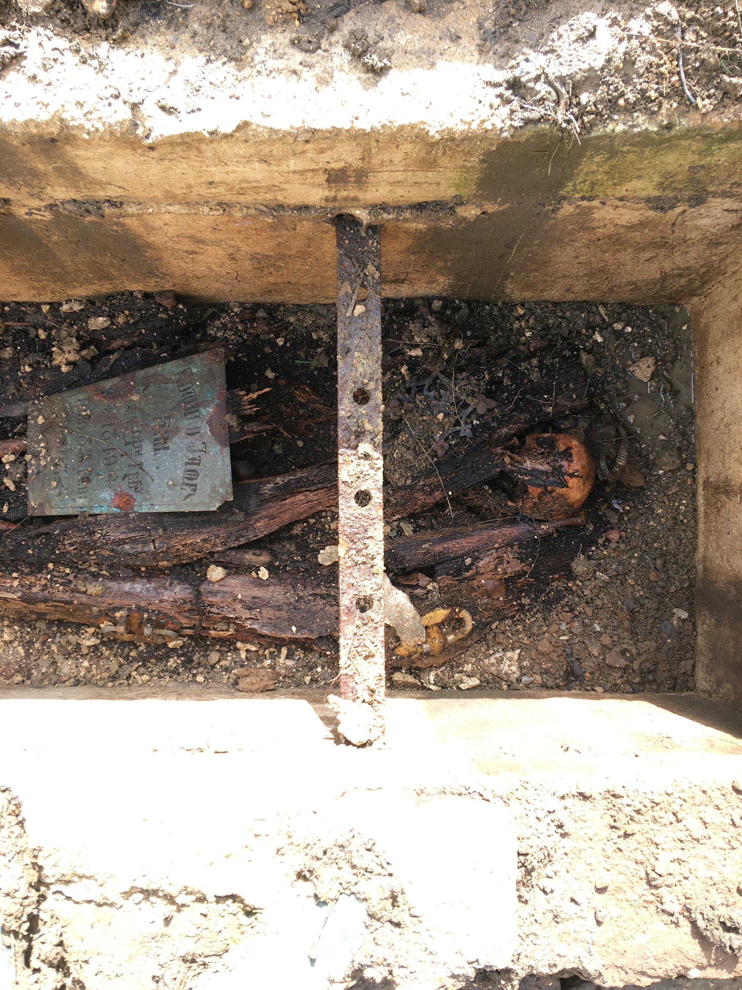 Tomb exposed during initial investigation