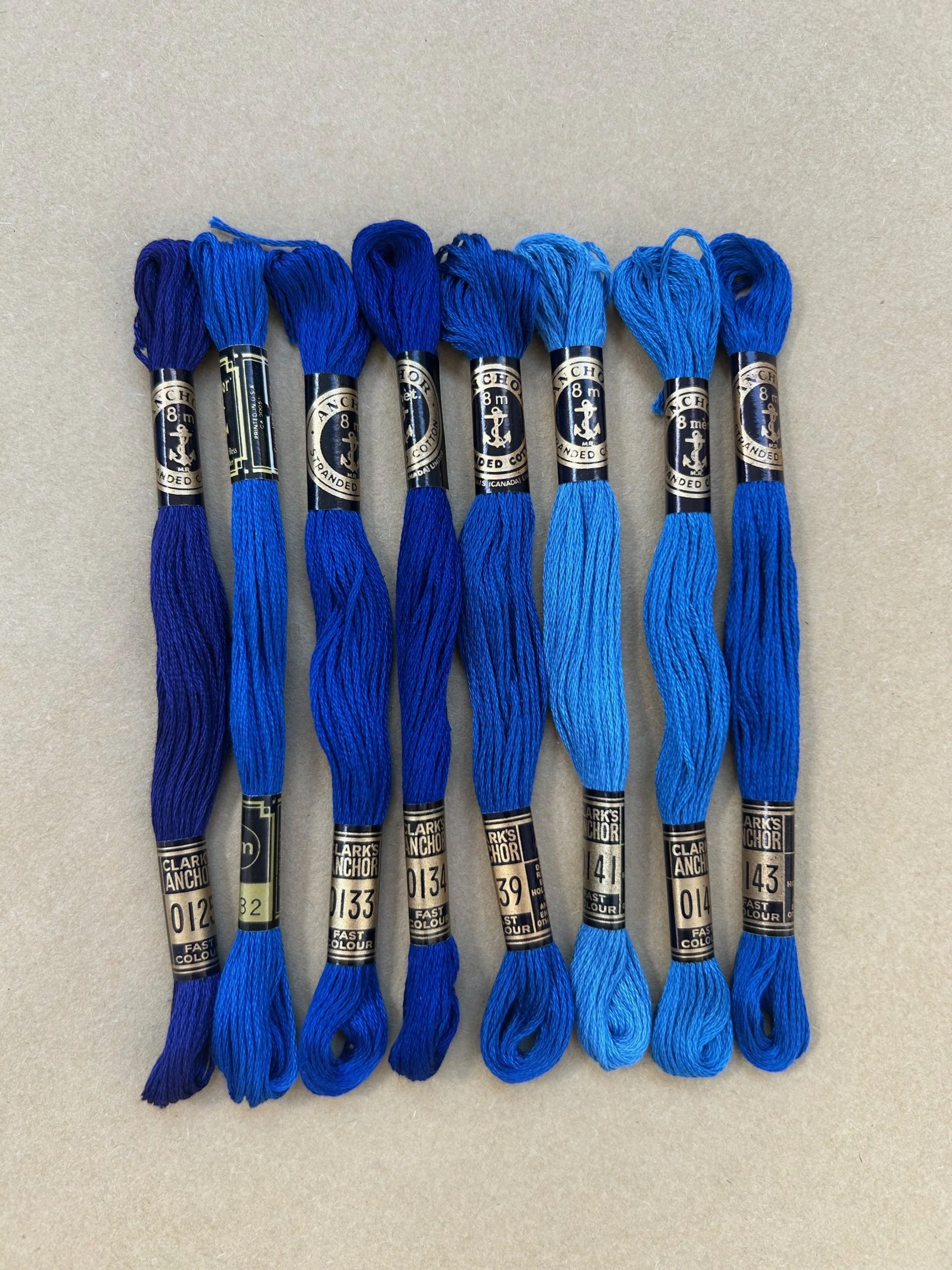 Anchor Embroidery Thread Blue Bundle #1