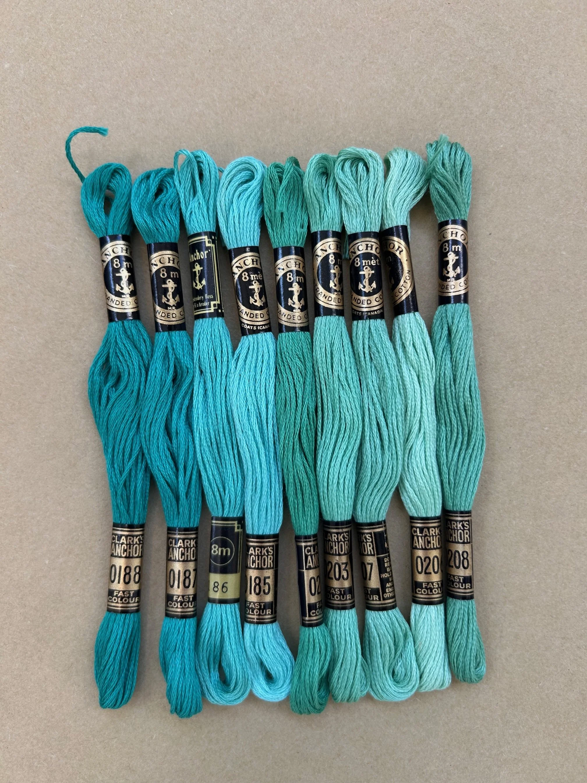 Anchor Embroidery Thread Bundle Green #2