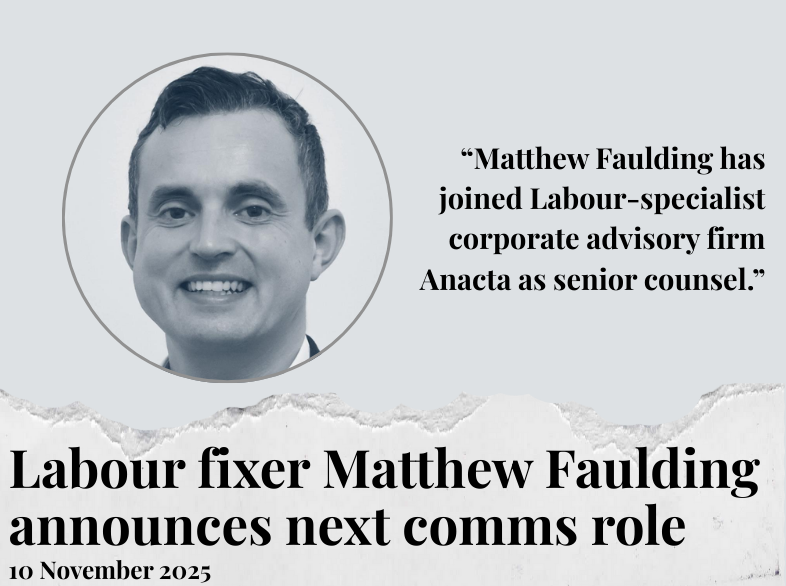 Labour fixer Matthew Faulding announces next comms role