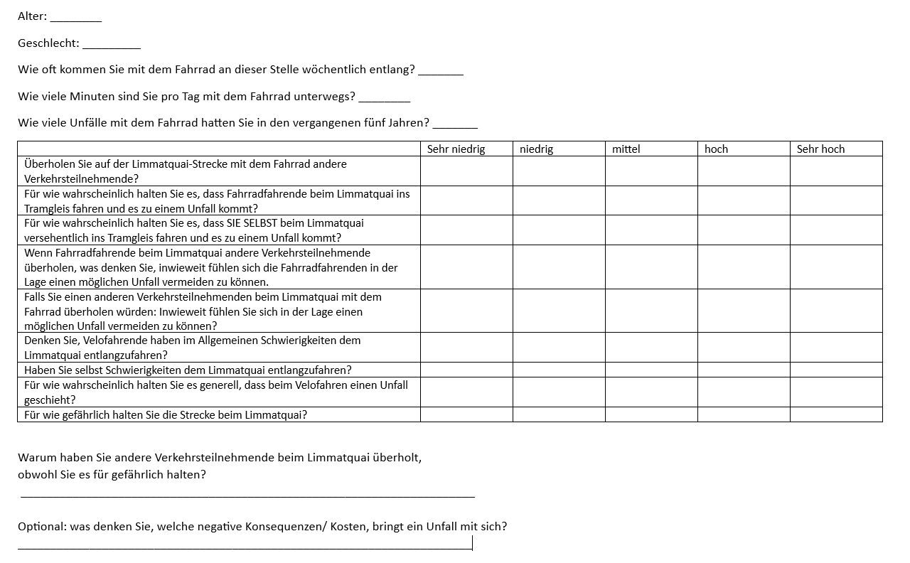 Snapshot des Fragebogen