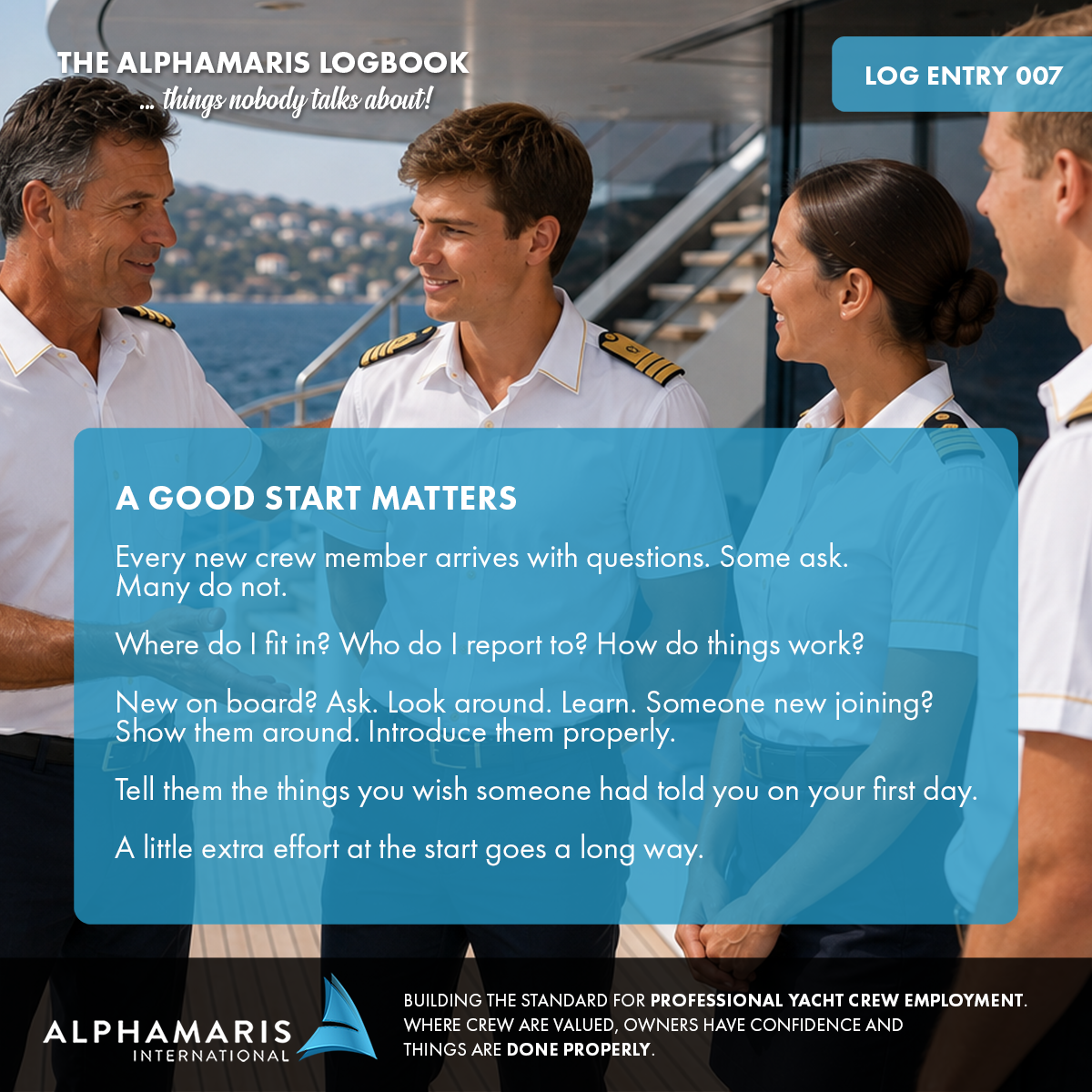 A good start matters