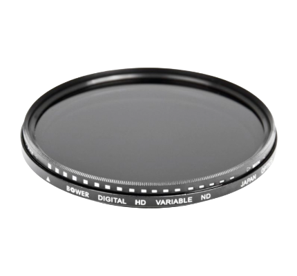 Camera lens filter with various settings labeled around the edge.