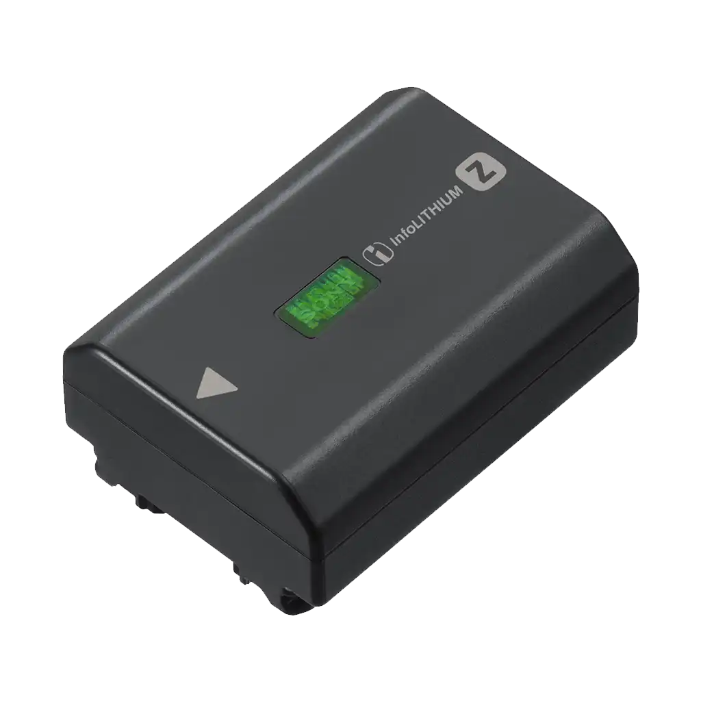 A black device labeled 'InoLITHIUM Z' with a digital display showing 99.5, and an arrow button, likely a battery or power storage unit.