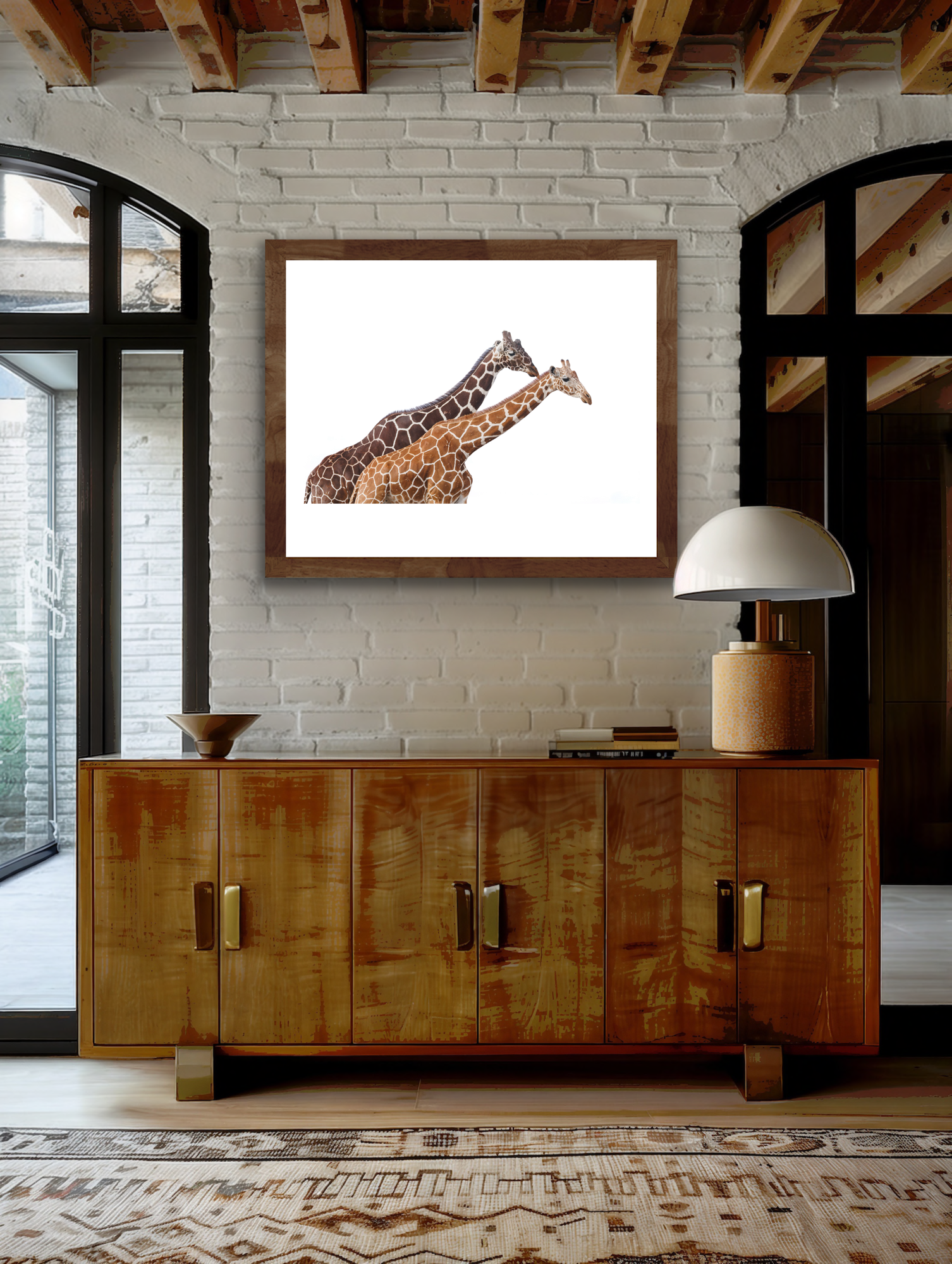 Room mock up with Giraffe print