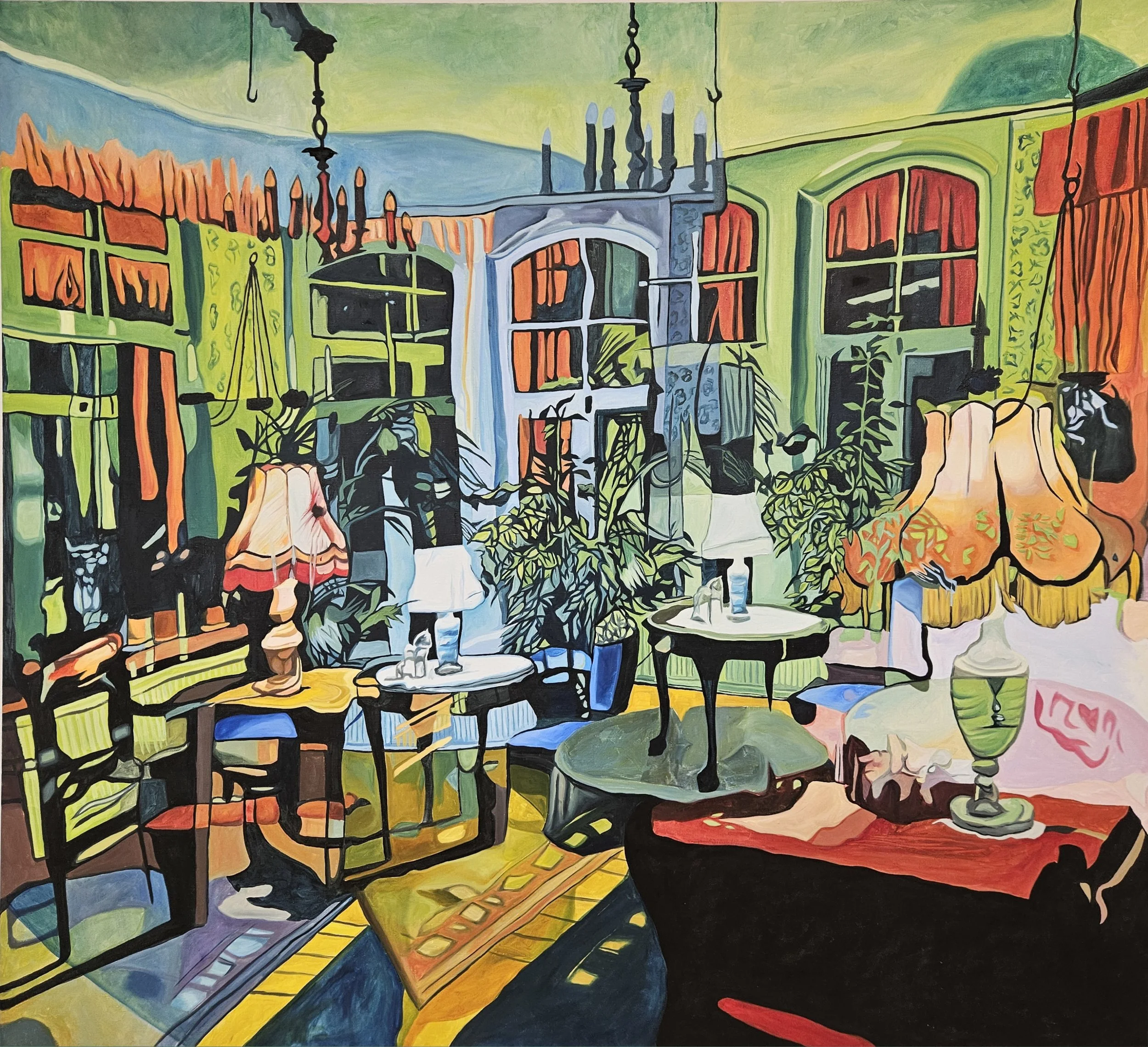 Liminal room, 173x192cm, oil on linen, 2026