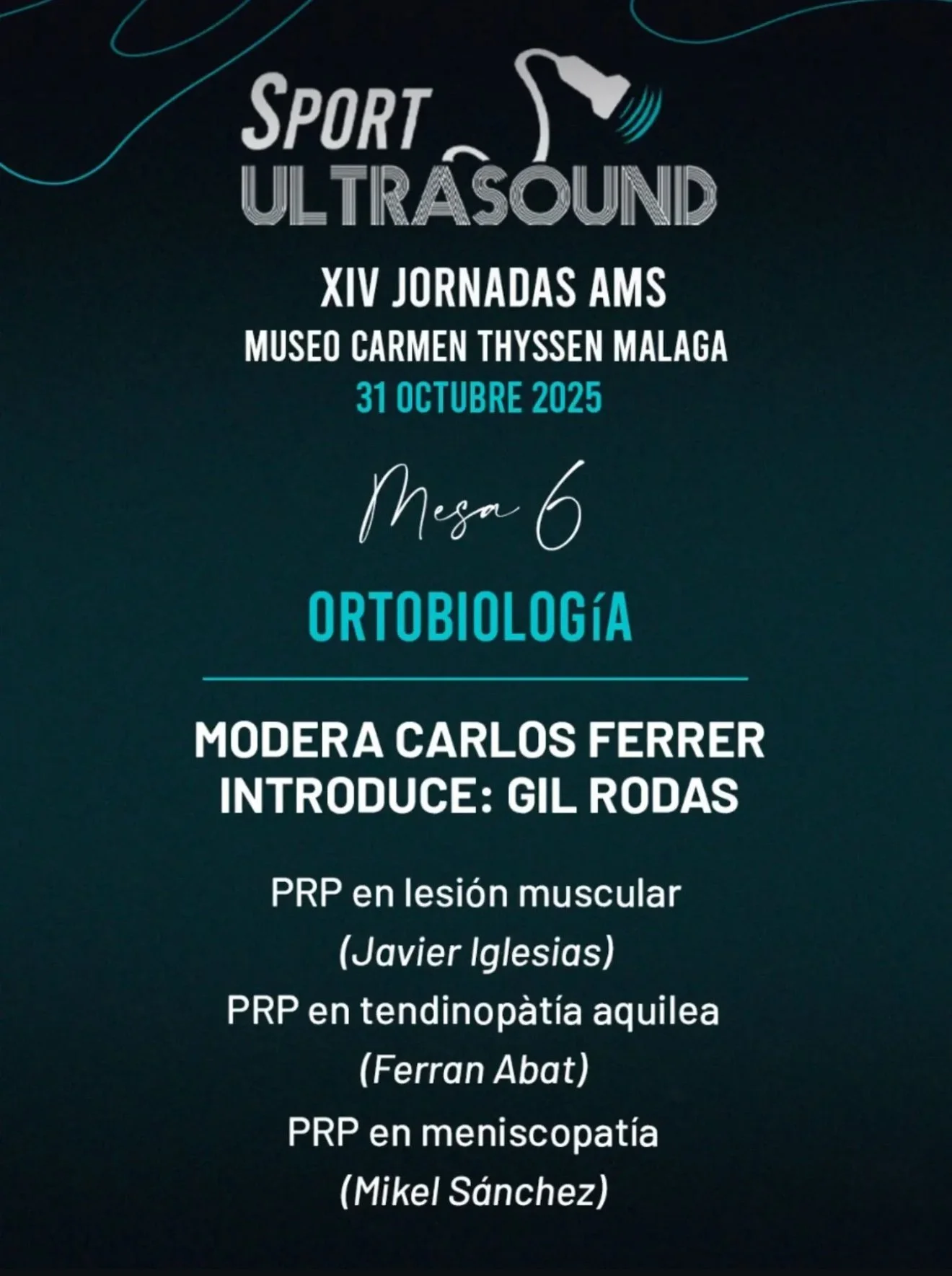 Cartel Congreso AMS Sport Ultrasound Málaga 2025