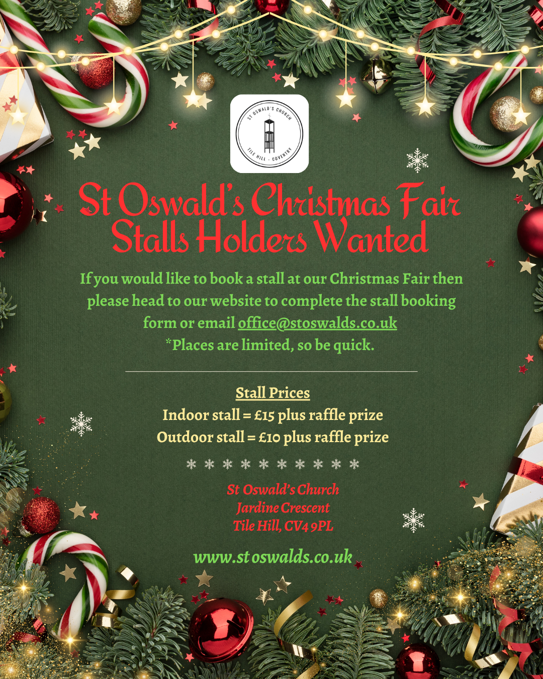 Stall Holders Wanted