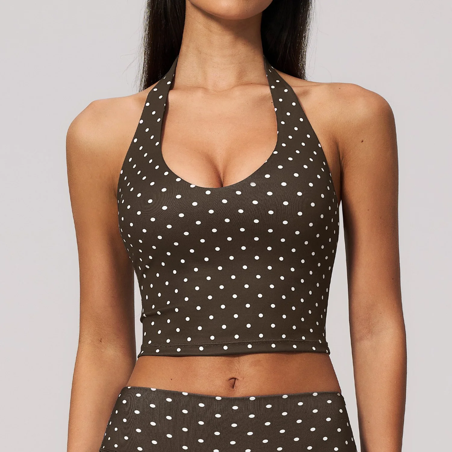 Brown Polka Dots Top