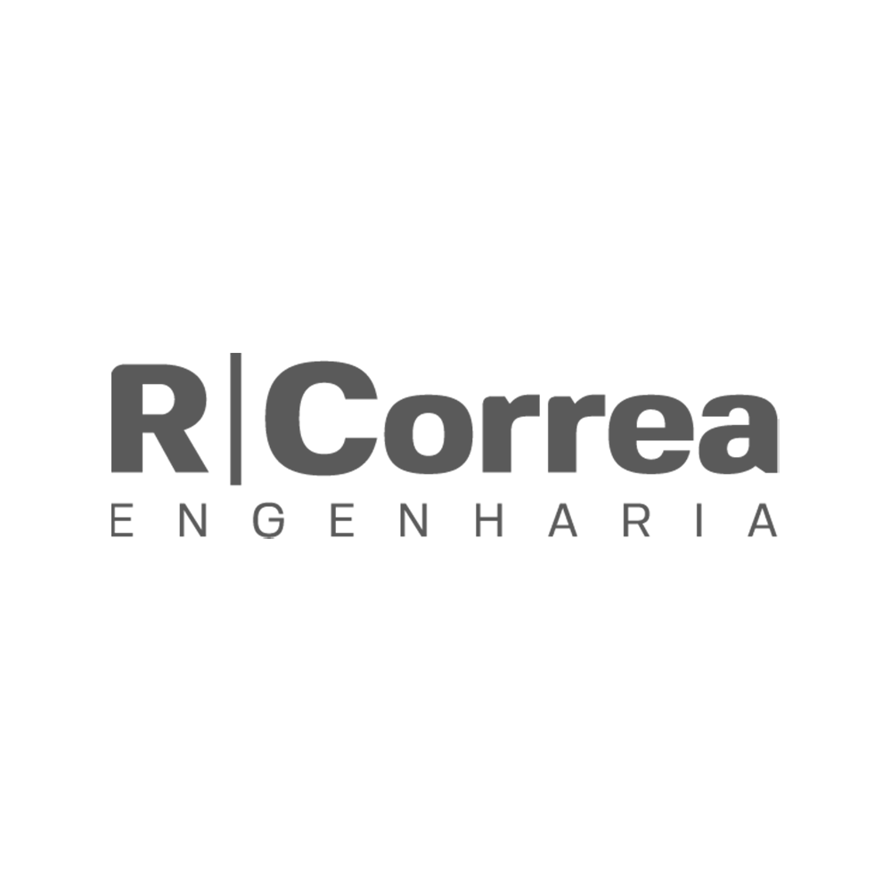 Company logo for R. Correa Engenharia in black and gray with text.