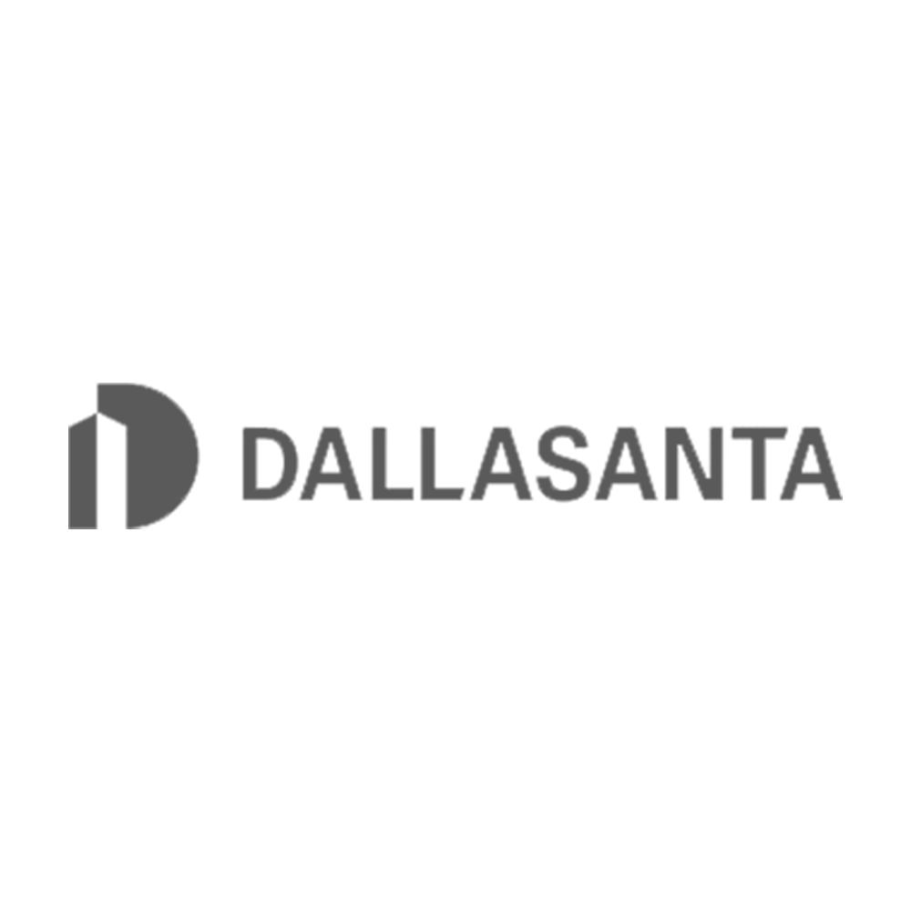Dallas Santa logo with a stylized Santa hat and the word 'DALLASANTA' in bold black letters.