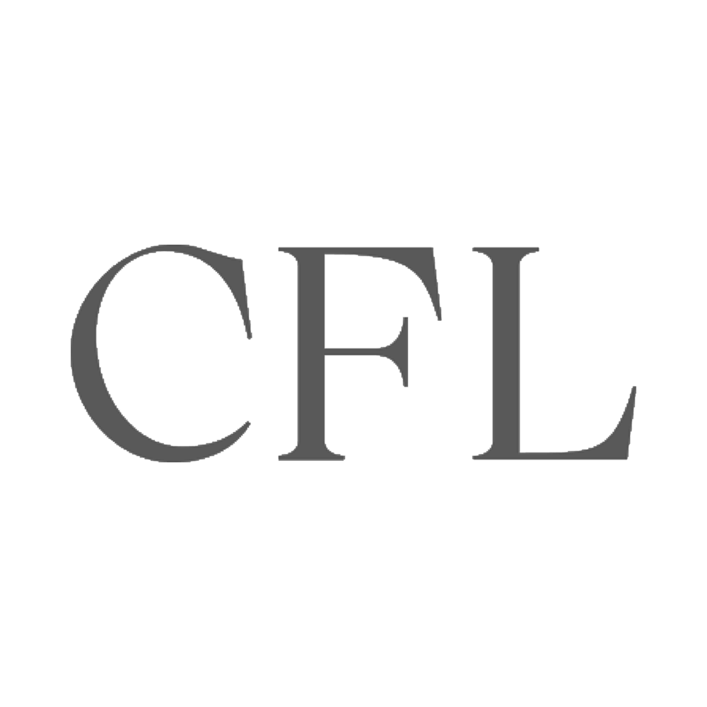 Black and white image featuring the letters 'CFL' in large, gray font centered on a black background, with the words 'Canadian Football League' written in smaller font above and below.