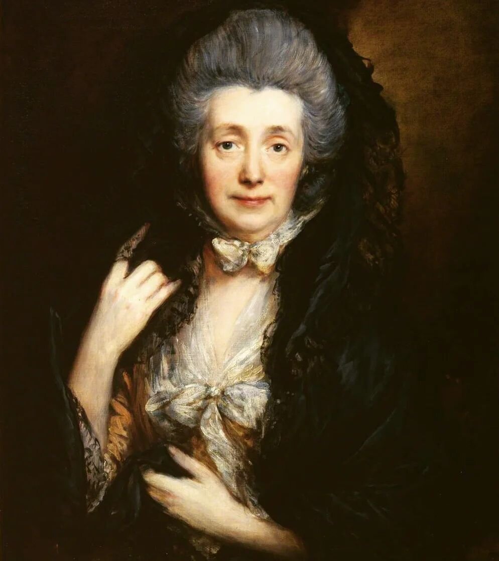 Mrs. Thomas Gainsborough, c.1778 (The Courtauld Gallery)

Thomas Gainsborough married Margaret Burr in 1746.
In spite of, or perhaps because of, her being the illegitimate daughter of Henry, Duke of Beaufort, and receiving a useful annuity of &pound;