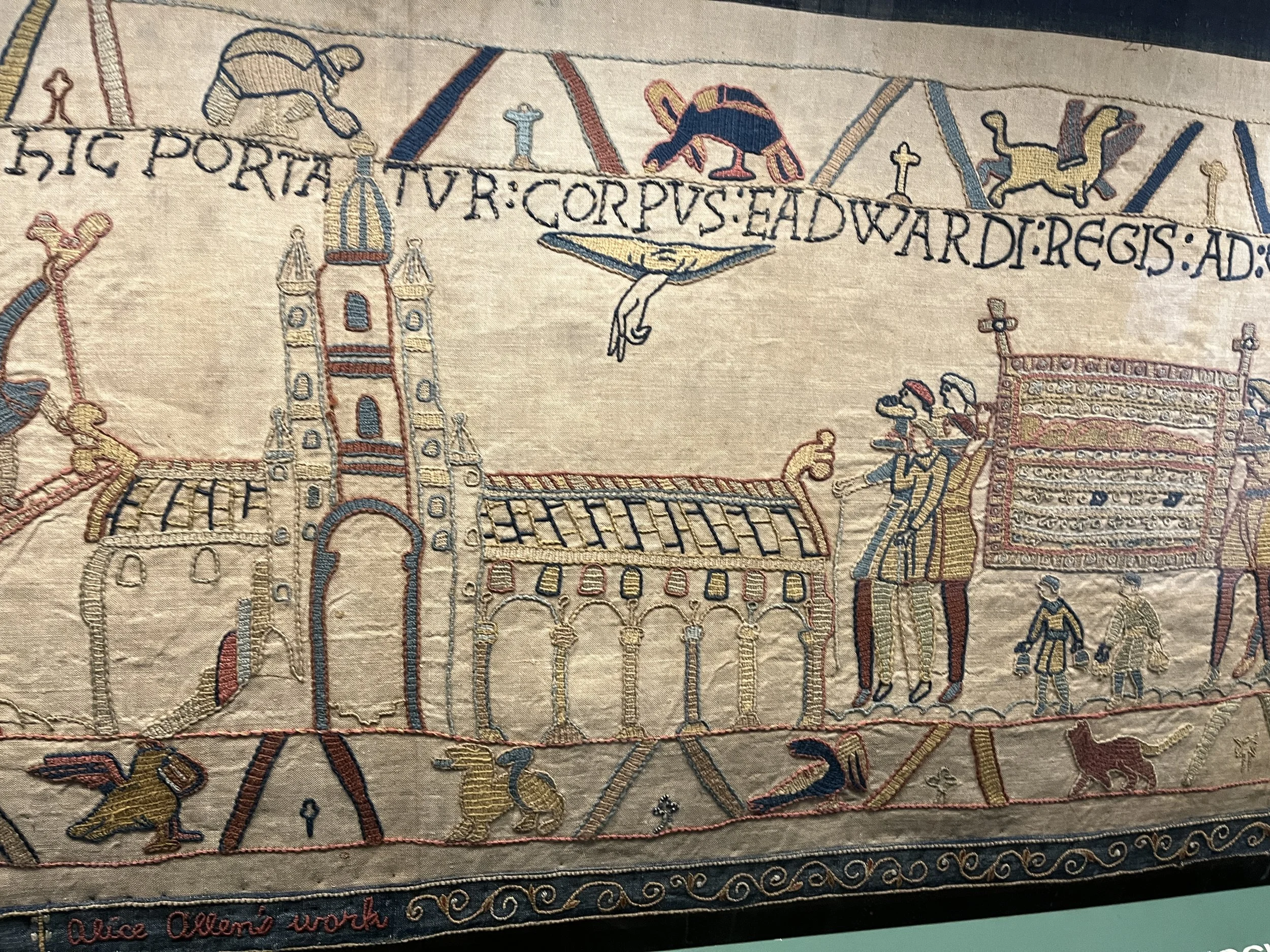 A detail of the funeral procession of Edward the Confessor to Westminst Abbey
