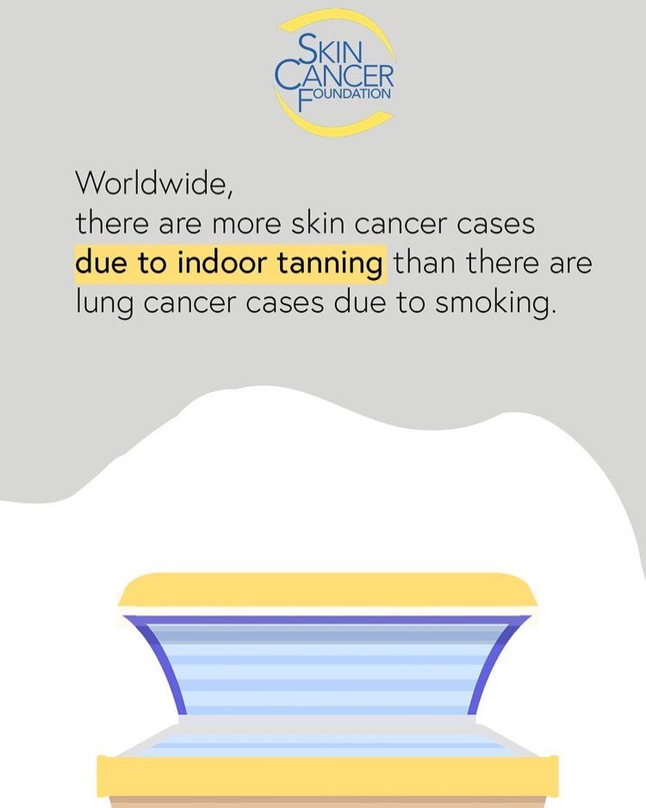 #facts ⚰️🚬🚫‼️ DO NOT use a tanning bed. It&rsquo;s NEVER a good idea! #skincancerawarenessmonth #skincancerprevention #melanomaawareness #pinnacledermwv