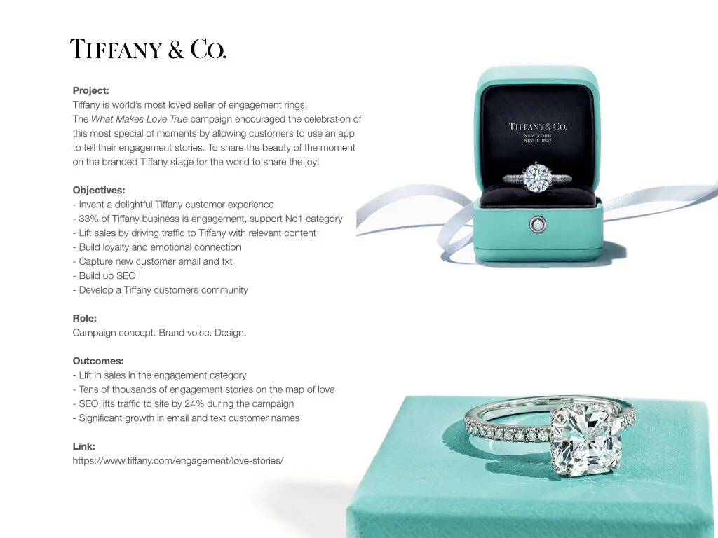 Tiffany & Co. The Matters of the Heart