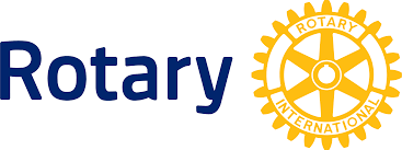 Rotary International logo with text "Rotary" next to a yellow gear symbol.