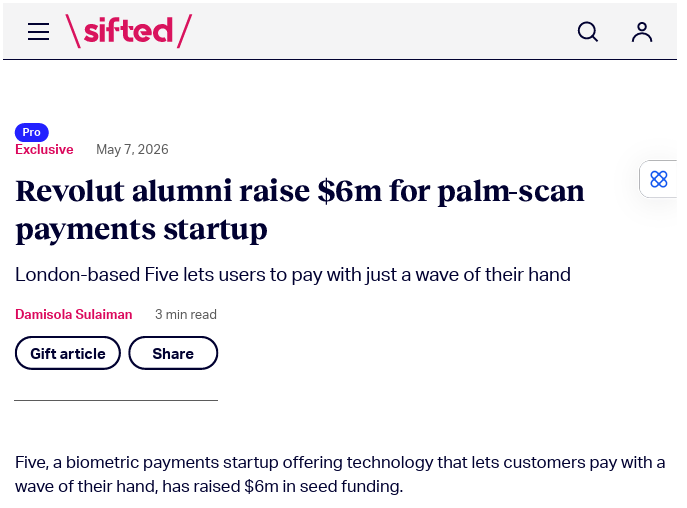 five announces seed round