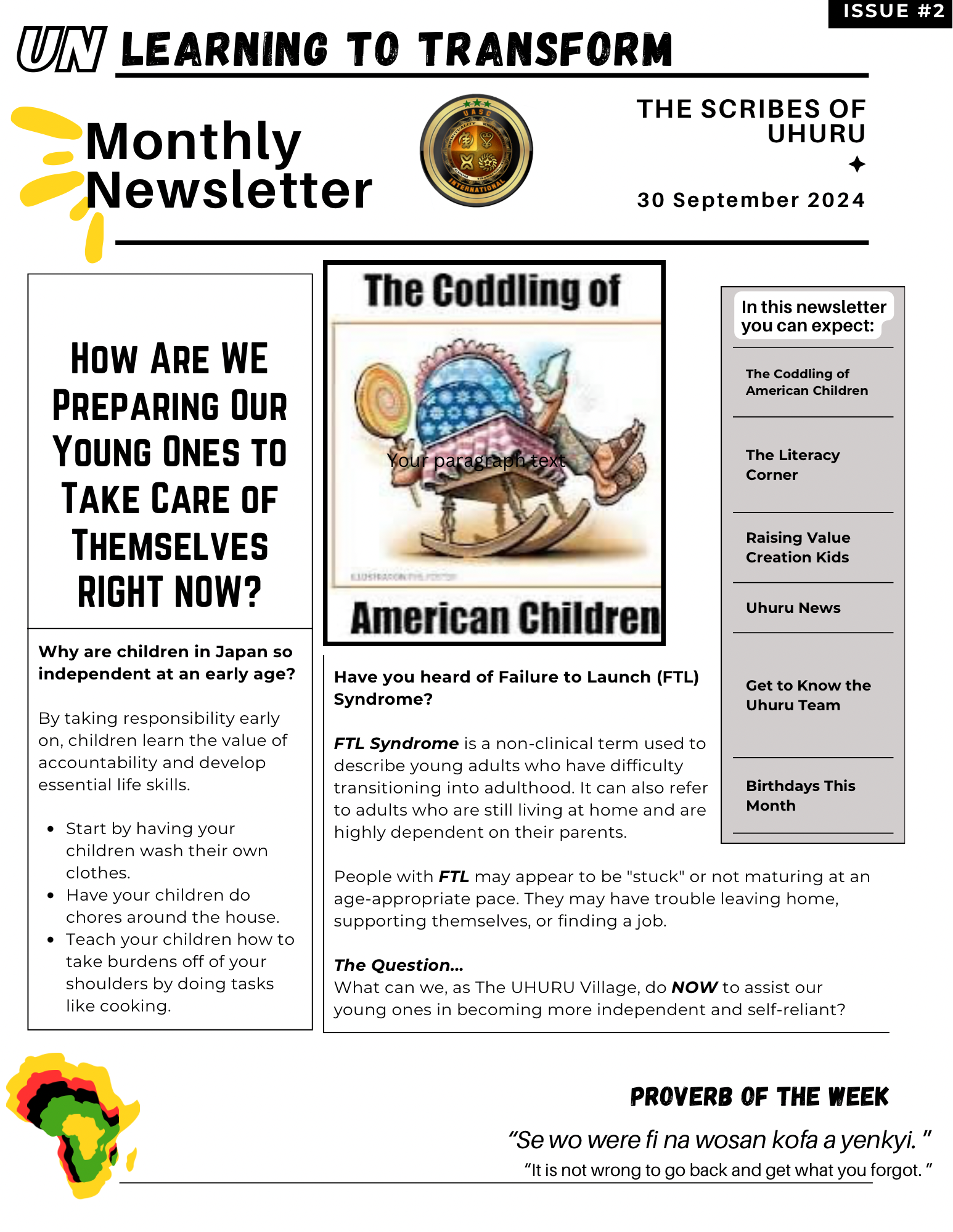 THE SCRIBES OF UHURU Issue #2 - Newsletter!.png