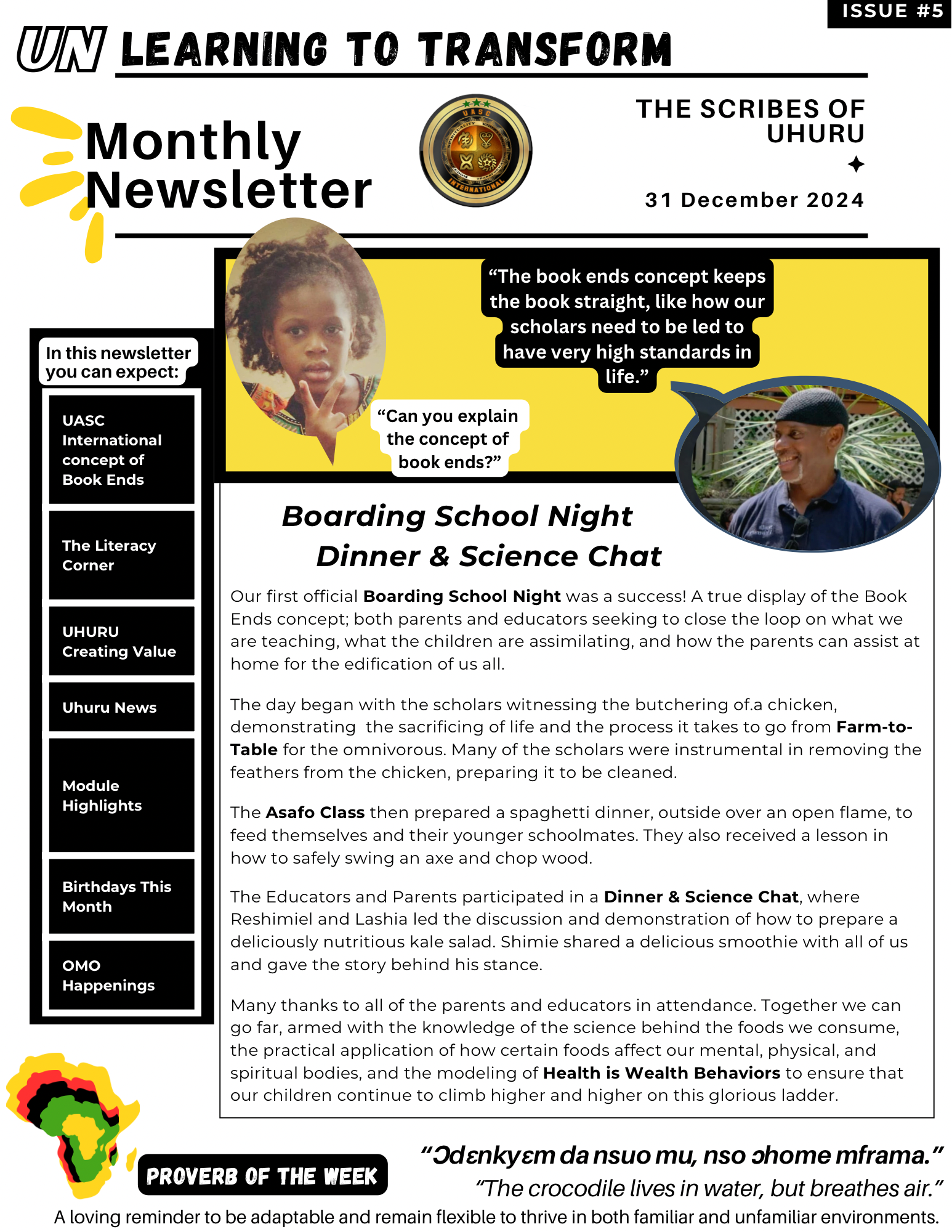 THE SCRIBES OF UHURU Issue #5 - Newsletter!.png