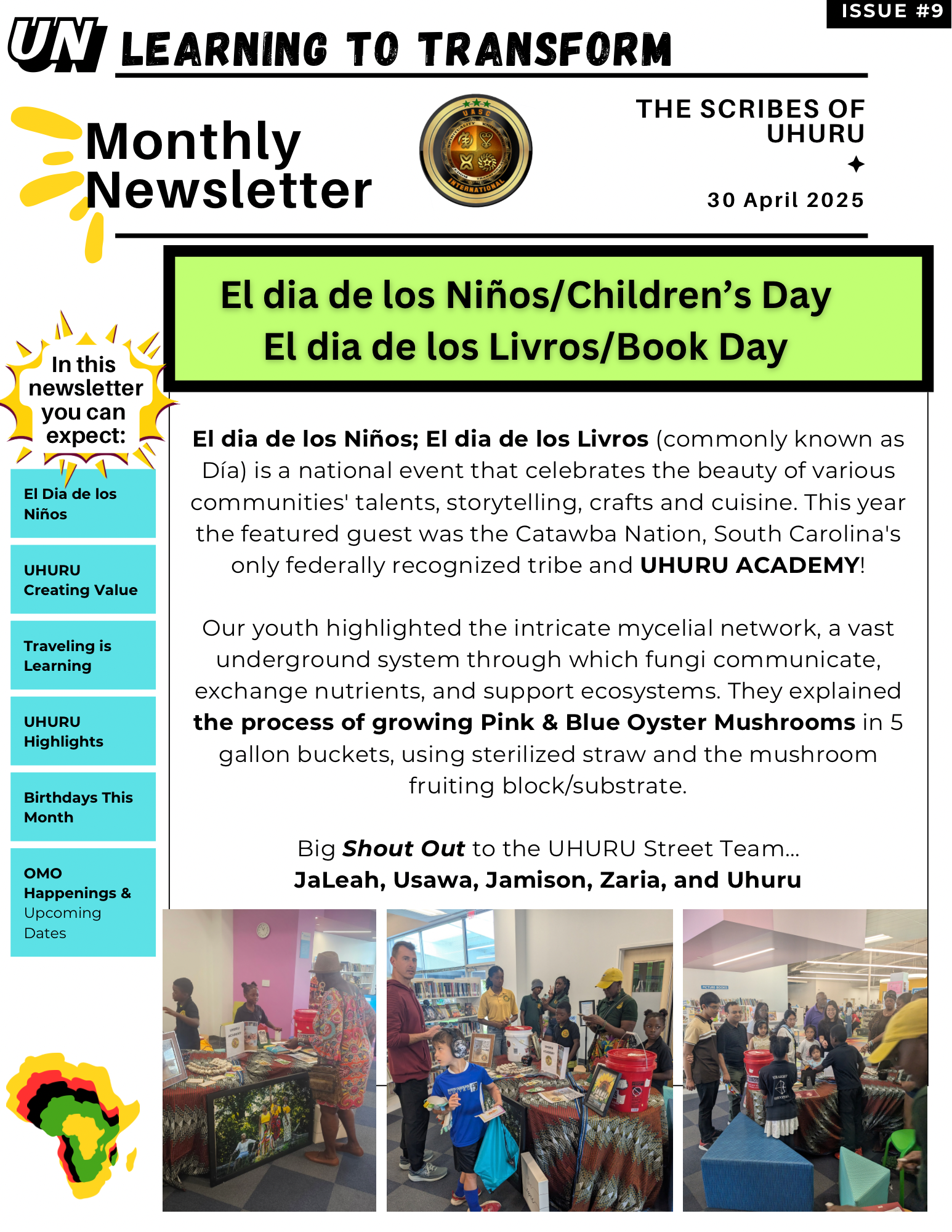 NEW THE SCRIBES OF UHURU Issue #9 - Newsletter!.png