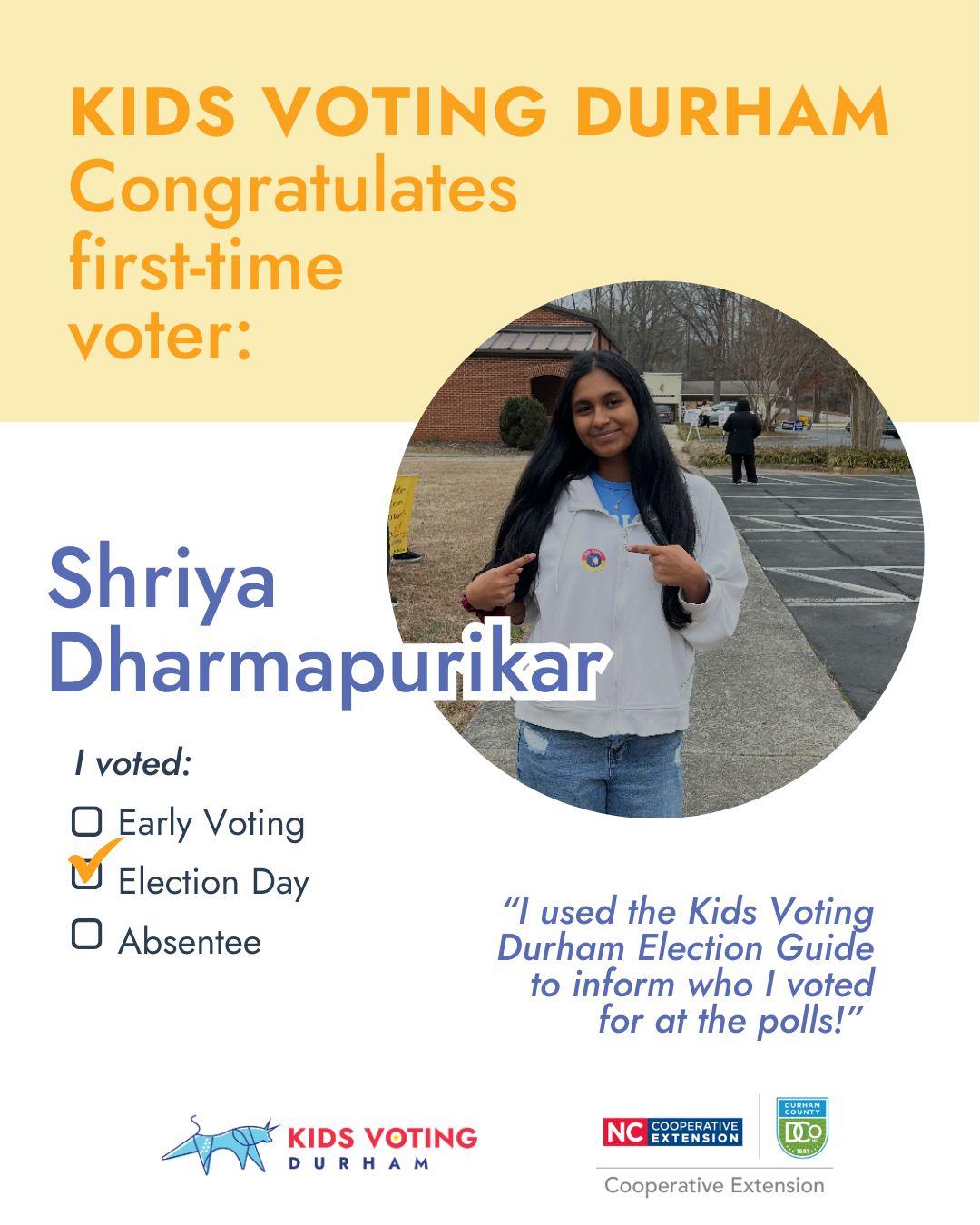 First Time Voter: Shriya Dharmapurikar
